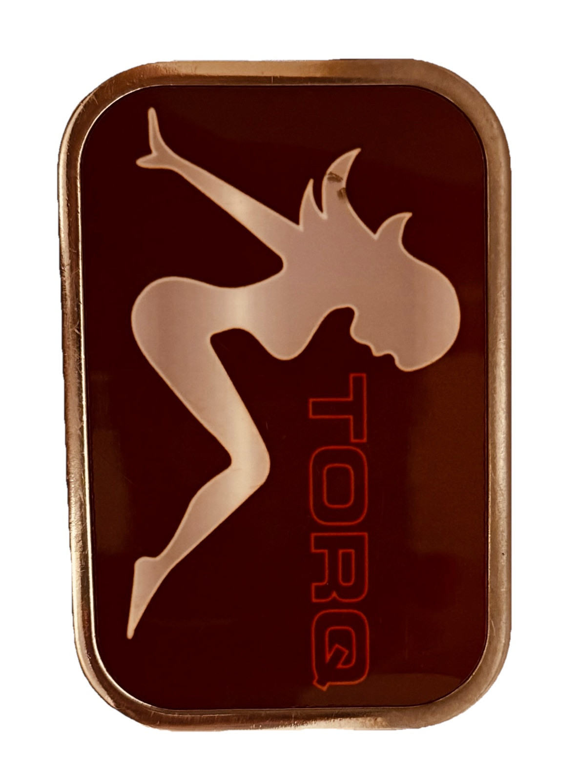 Mud Flap Naked Woman Trucker Metal Belt Buckle 3.5” X 2.5”