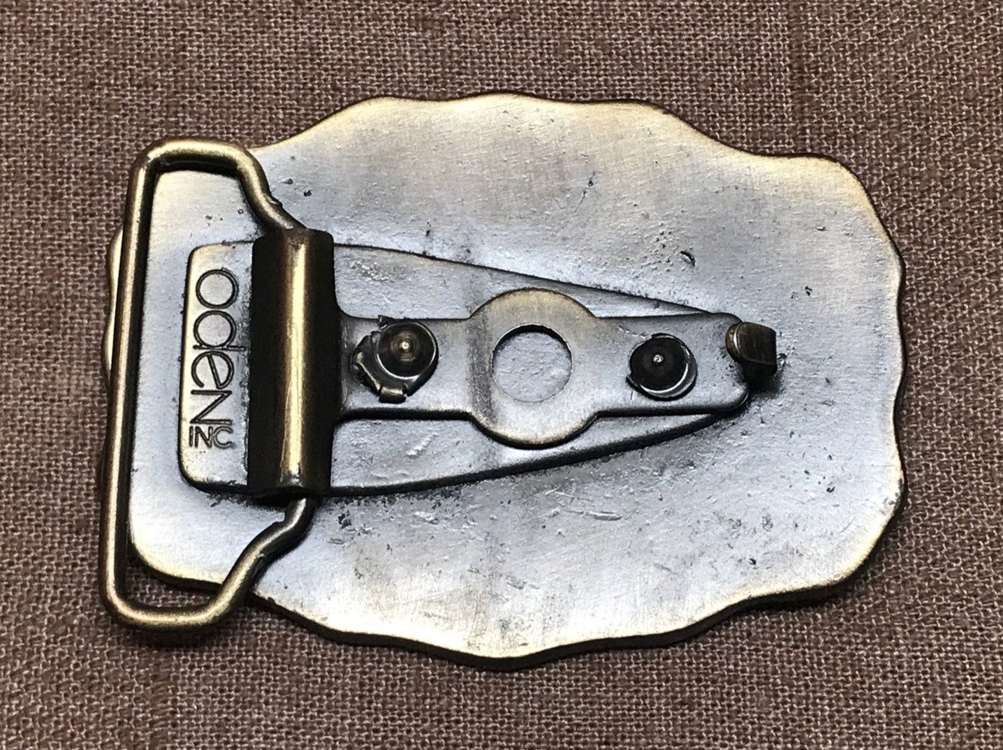 Vintage Oden Inc CHUCK Name Plate Belt Buckle with Original Box