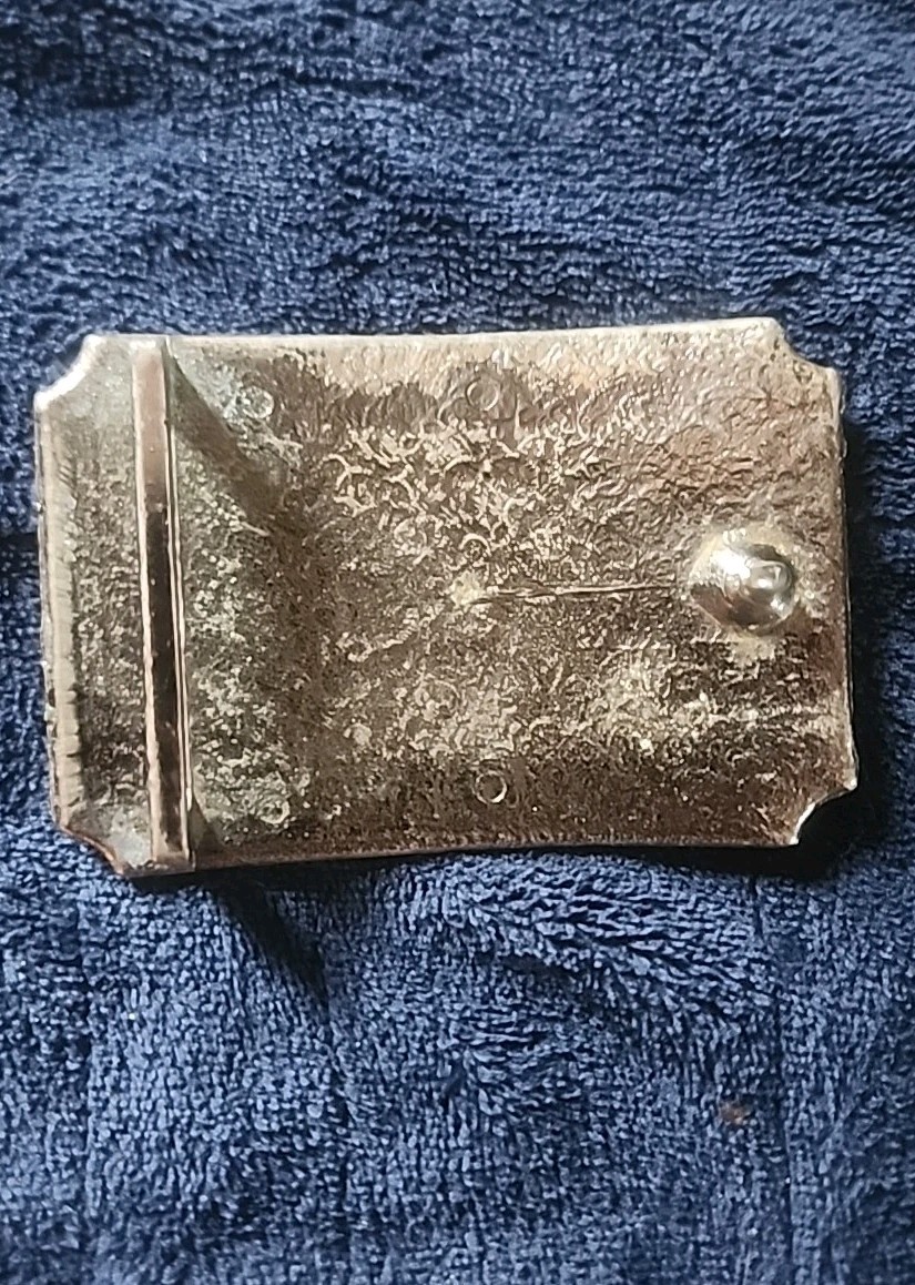 Vintage 1973 Wells Fargo & Company Belt Buckle Silver Plated Tone Since 1852