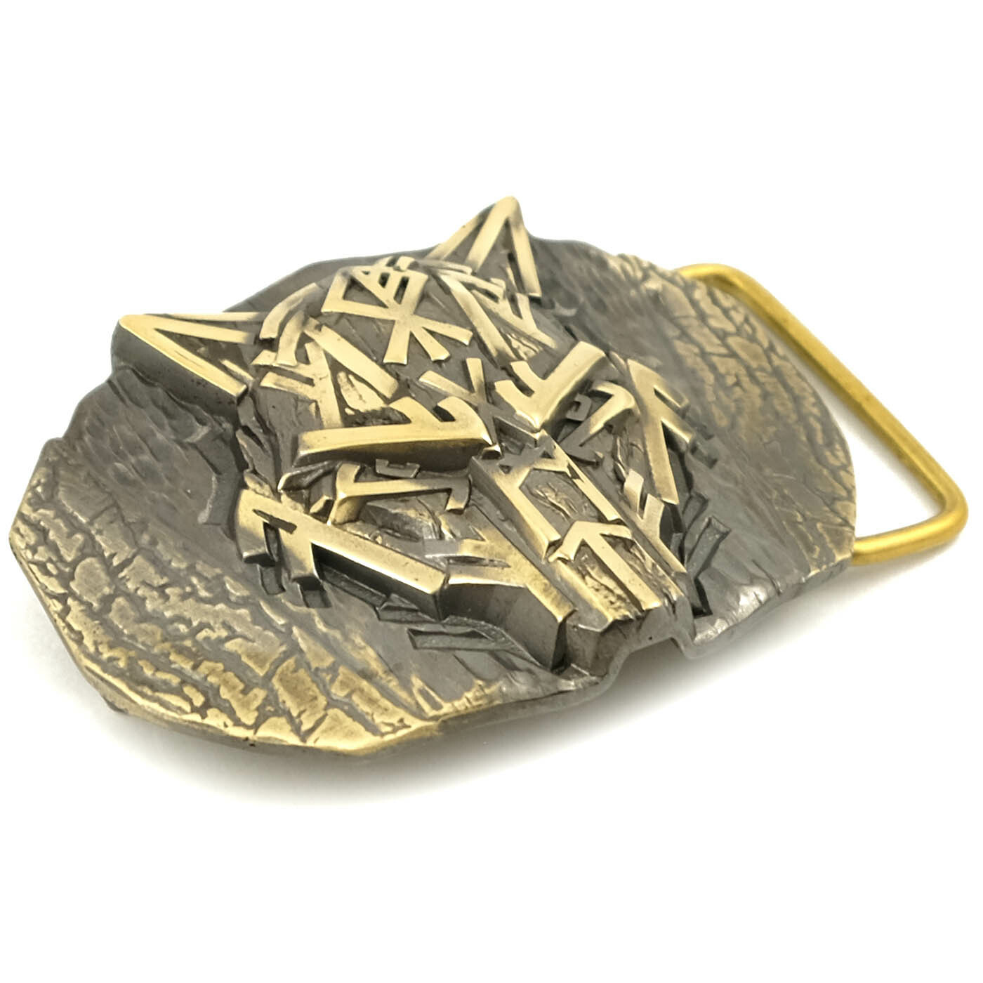 Runic Wolf Belt buckle, Scandinavian Old Norse Celtic wild animal werewolf