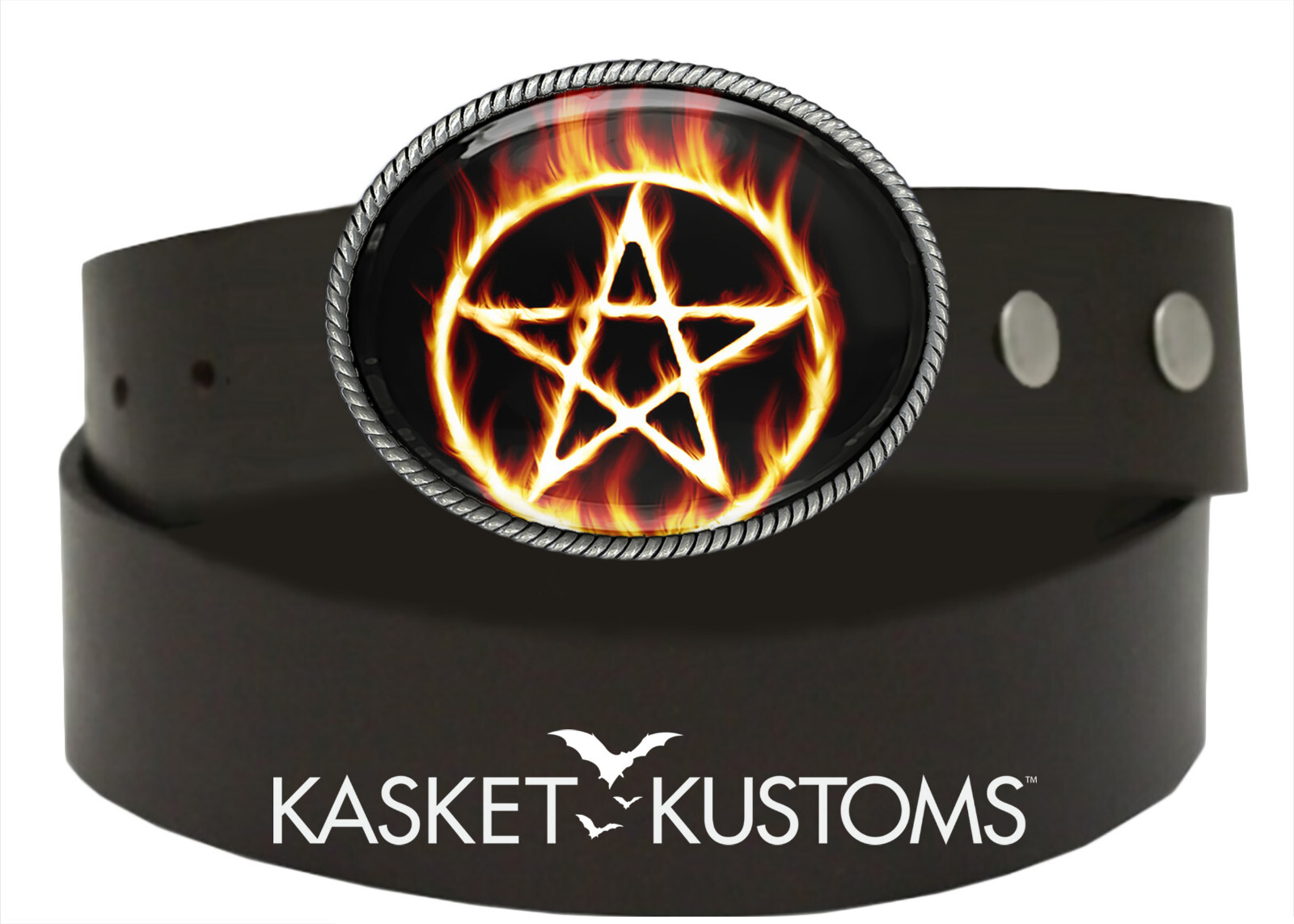 666 Pentagram Belt Buckle – Gothic Occult Men Women Handmade Belt Buckle