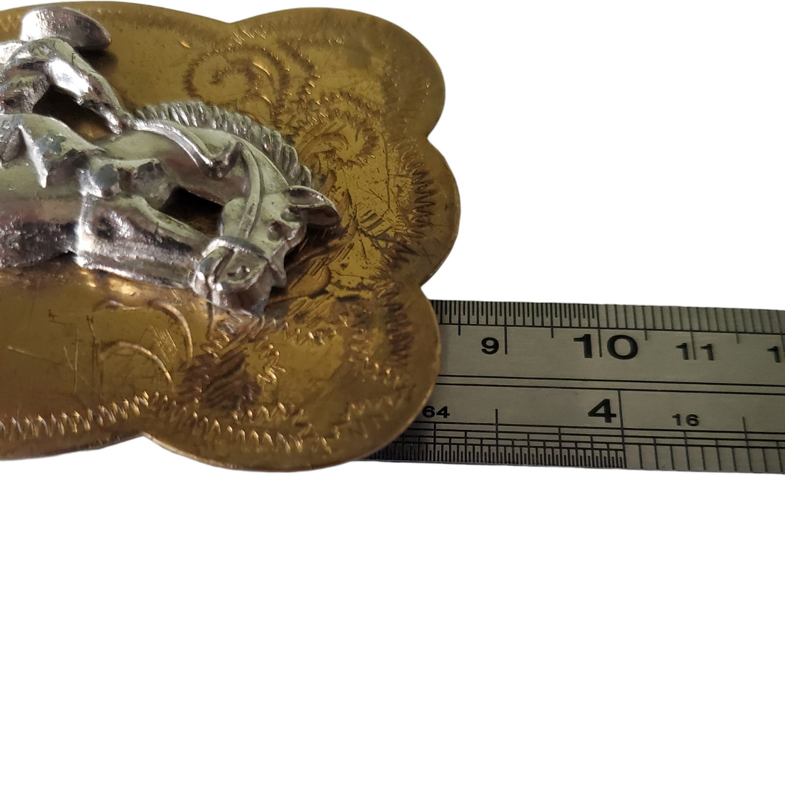 Horse Riding Cowboy Belt Buckle Solid Brass Gold/Silver-Tone Rodeo Western 3D