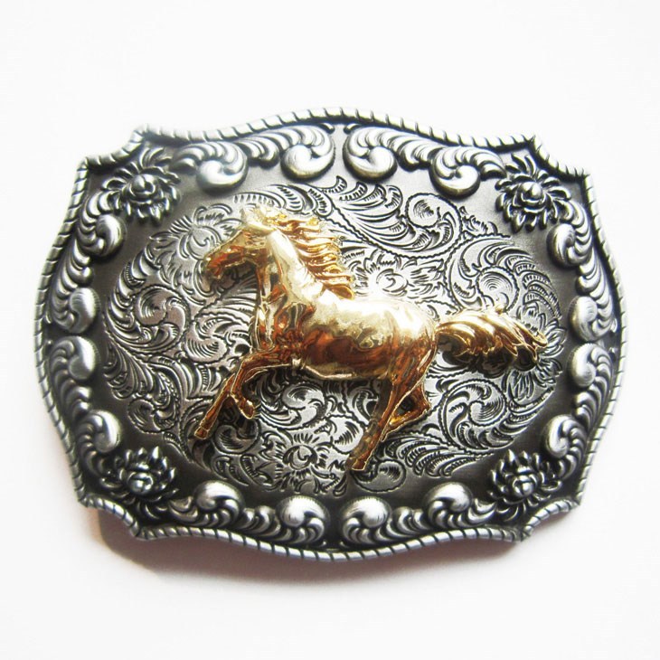 NEW 3-D HORSE ANIMAL RUNNING RODEO COWBOY WESTERN BELT BUCKLE