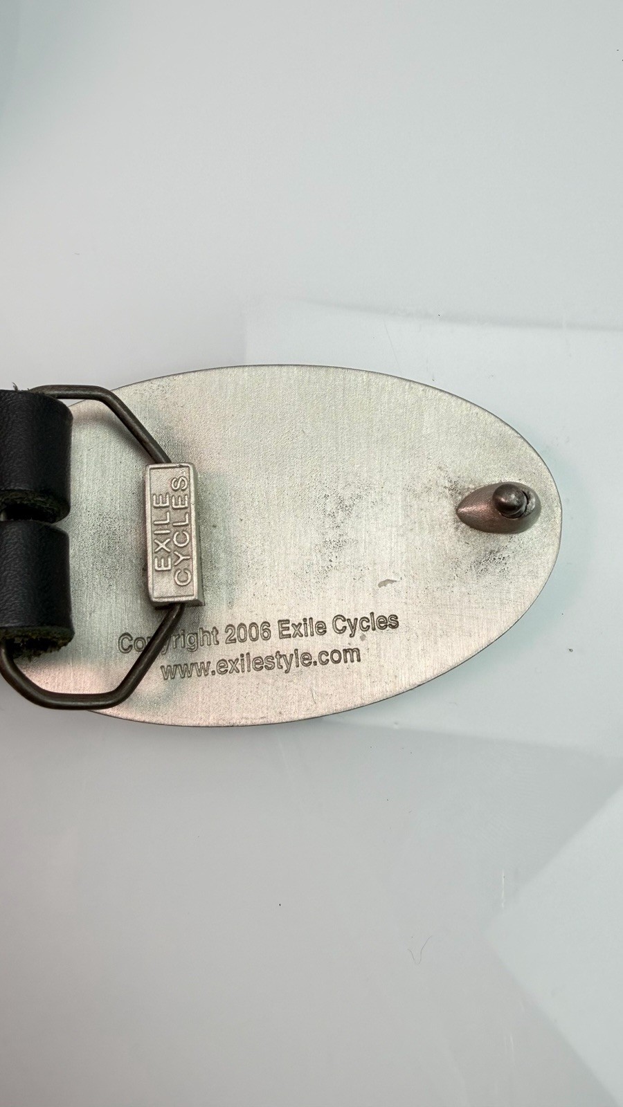 2006 EXILE CYCLES Black Metal Belt And Bottle Opener Size 36