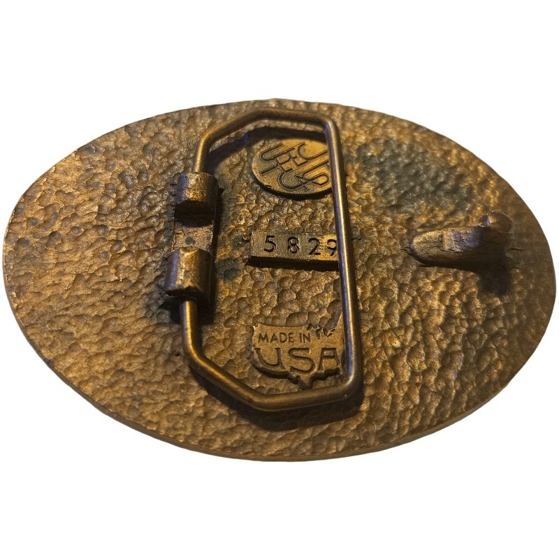 Yellowstone Moose Oval Pewter Belt Buckle Spec Cast