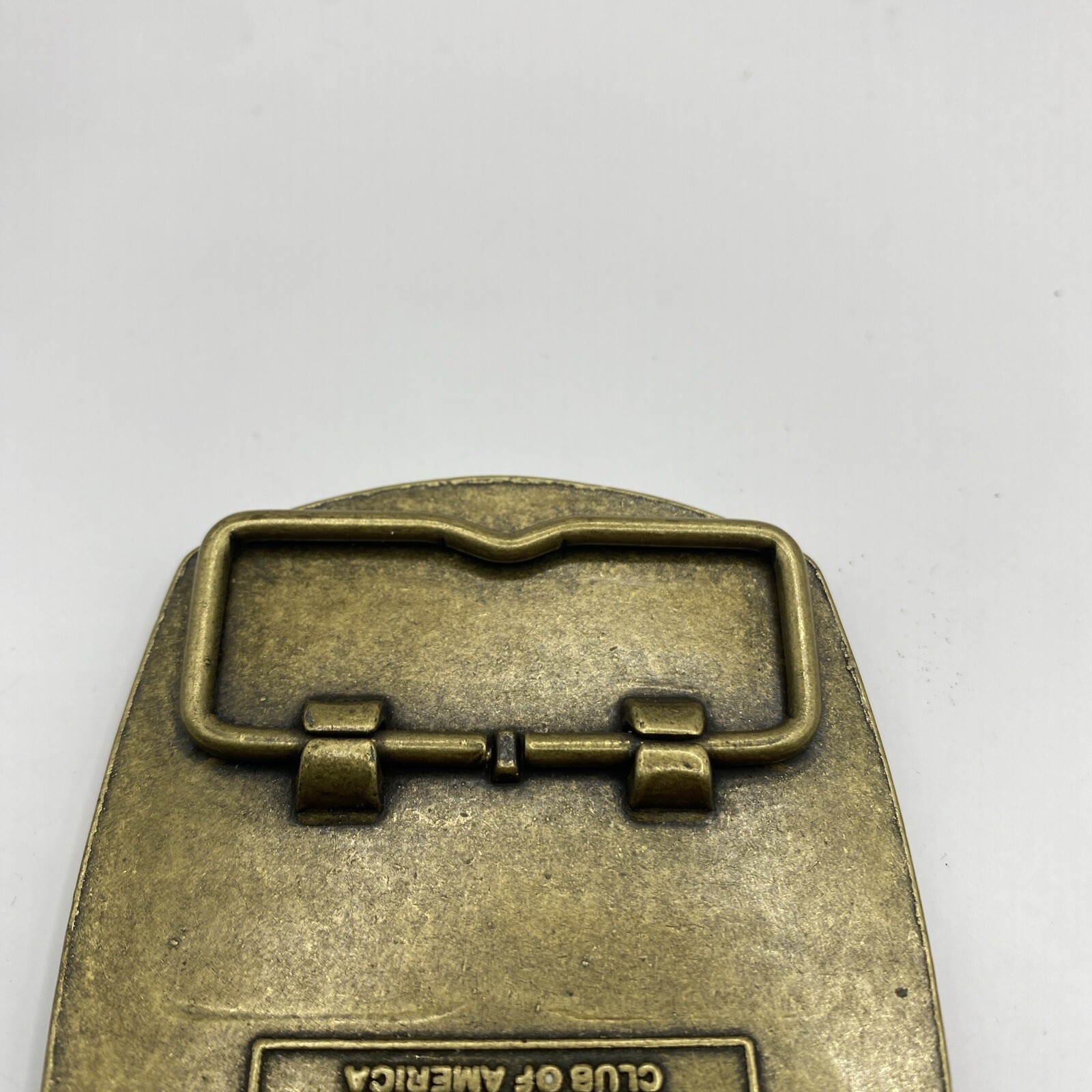VTG 1996 Handyman Club Of America Life Member Belt Buckle Trucker Brass 3×2.5”