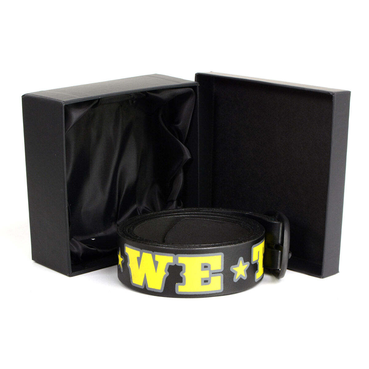 Milwaukee Leather MP7112 Men&rsquo;s We The People Black Genuine Leather Belt Buckle