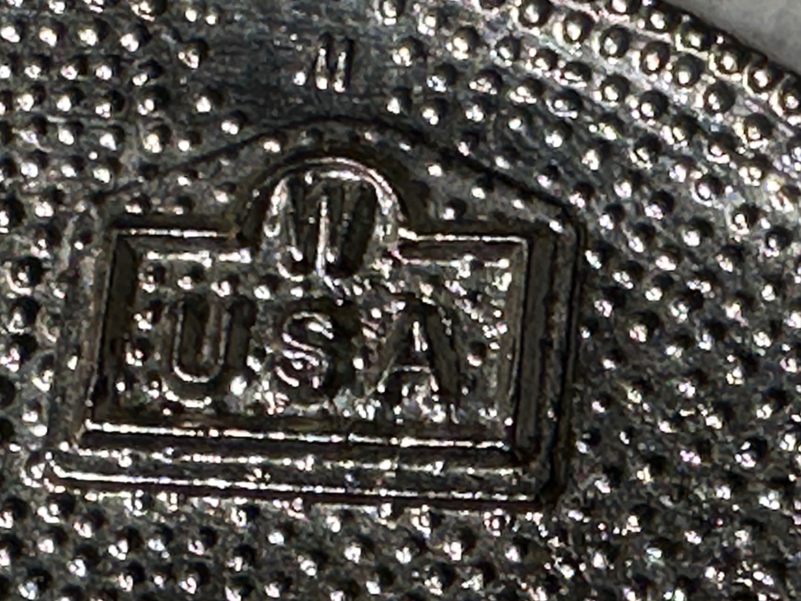 W USA Silver Tone Bald Eagle Vintage Western Belt Buckle Floral Oval Americana