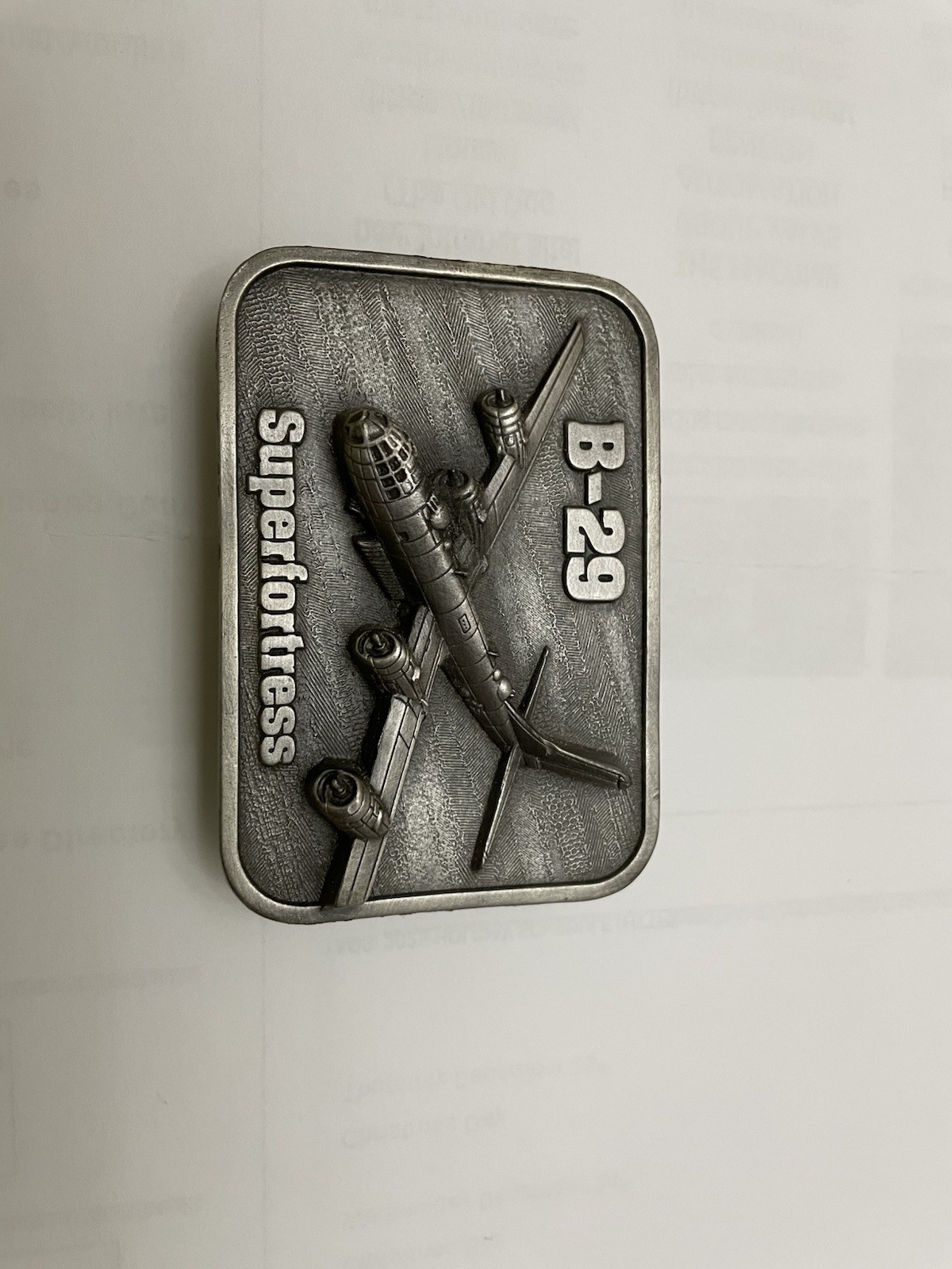 B – 29 Super fortress Pewter Belt Buckle