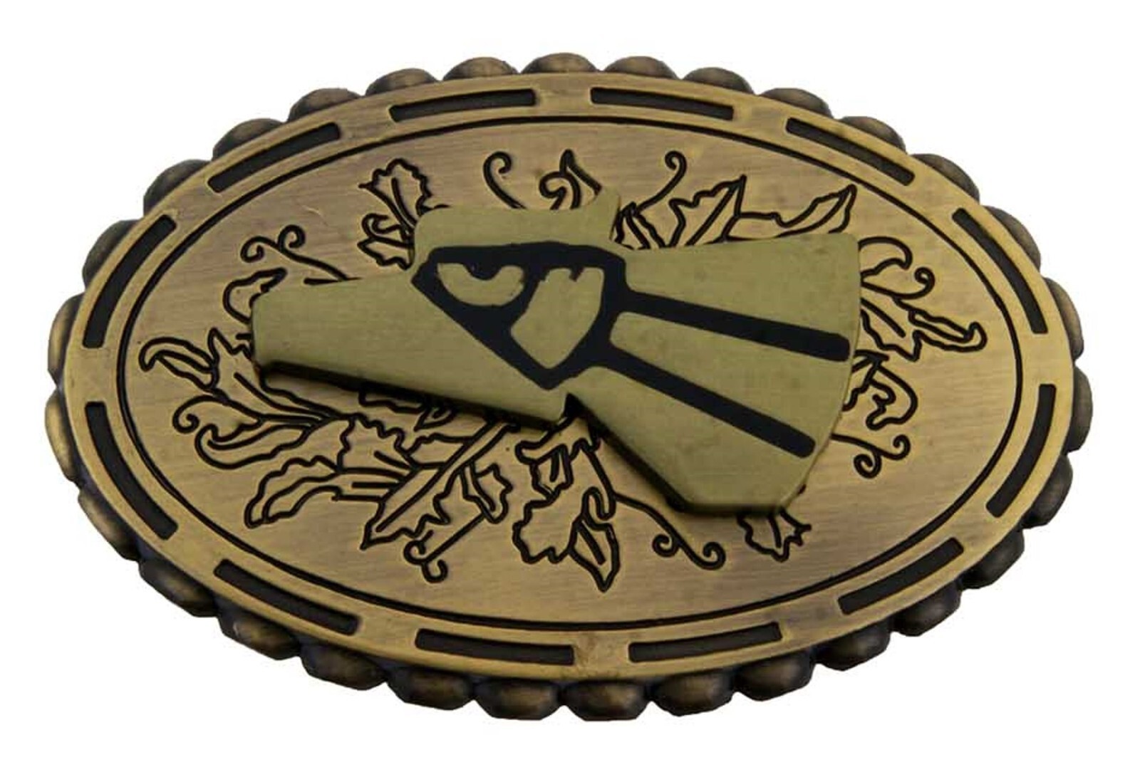 Hecho en Mexico Belt Buckle Brass Vintage Metal Mexican Eagle Logo Cowboy Rodeo