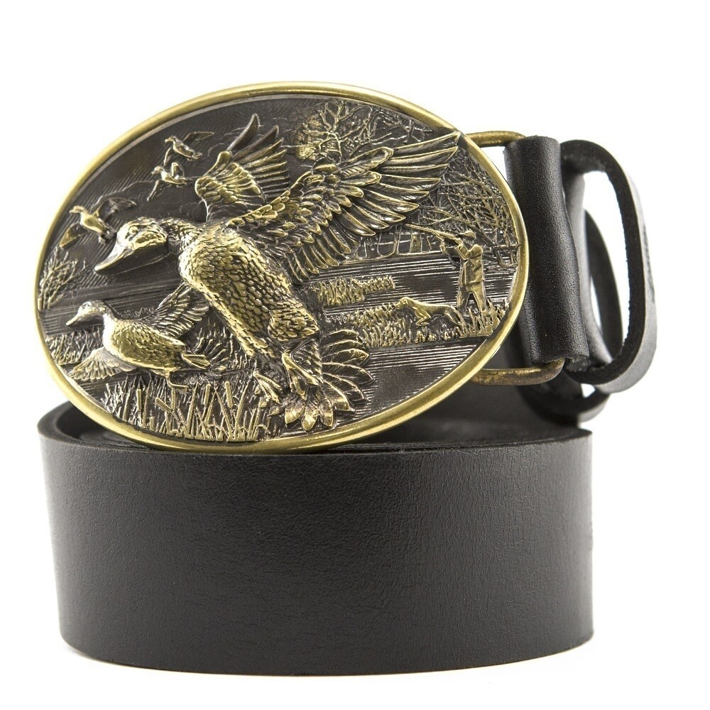 Duck hunting belt buckle, Trophy duck season hunter gift