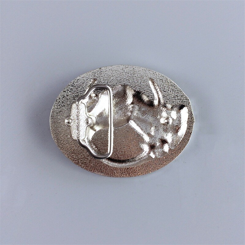 Two-Tone Silver Gold Plated Horse HorseShoe Belt Buckle also Stock in US