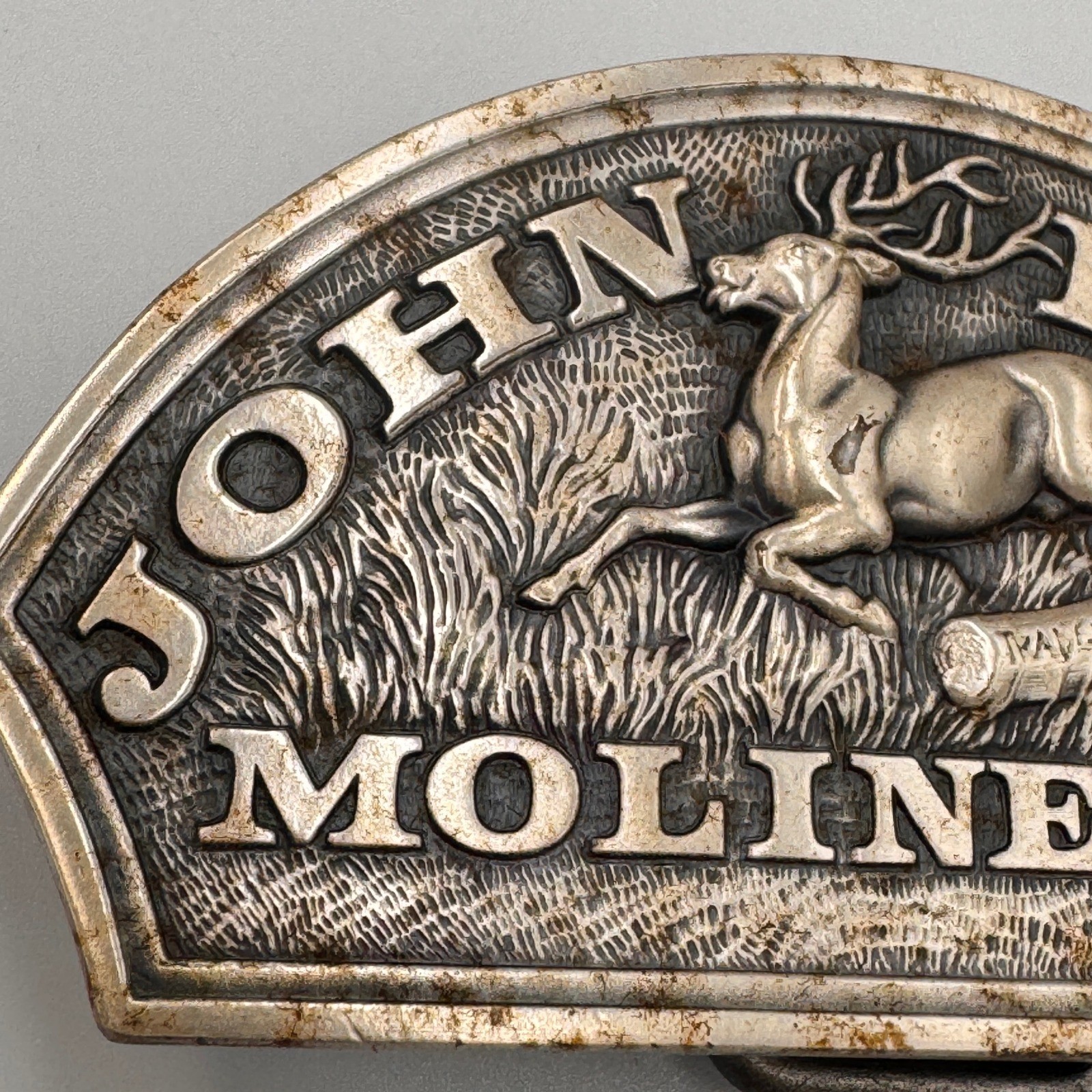 Vintage 1983 John Deere Belt Buckle 1876 Historical Trademark Moline Illinois