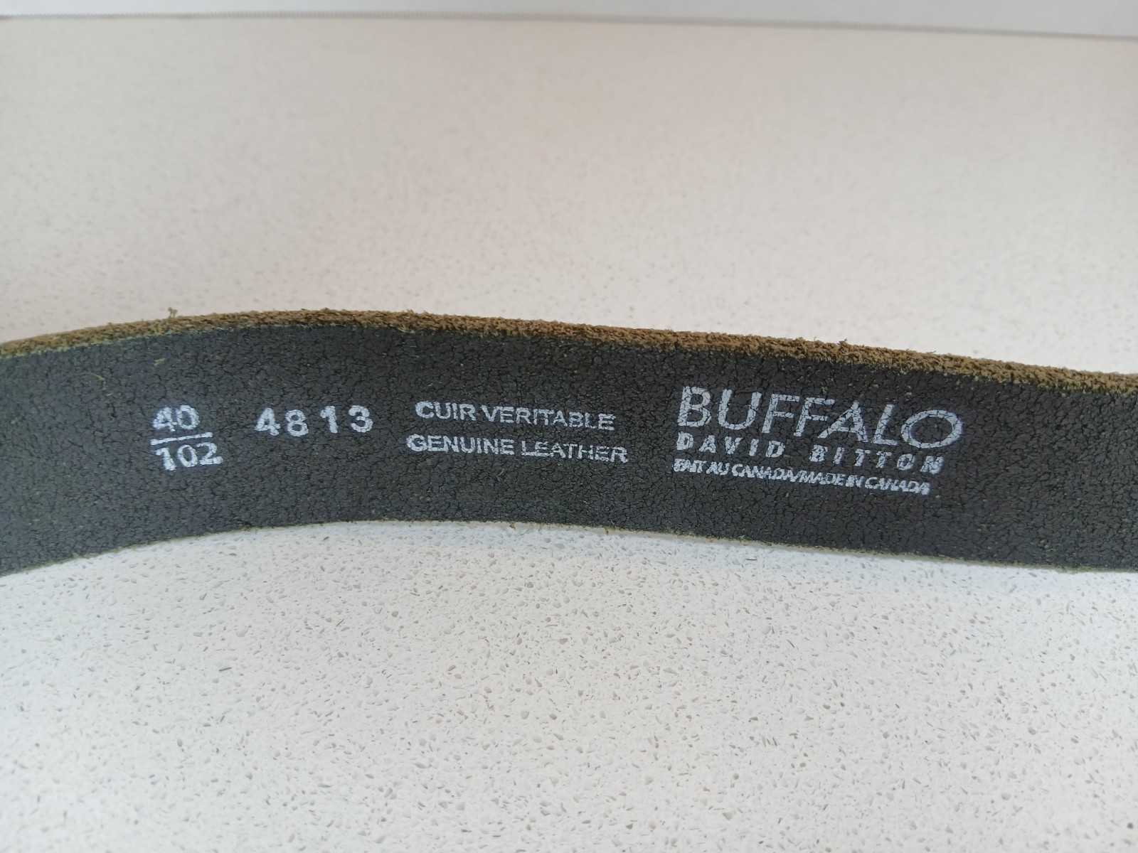Robbins Jeans Buckle? Belt Buffalo David Bitton/ Canada Size 40