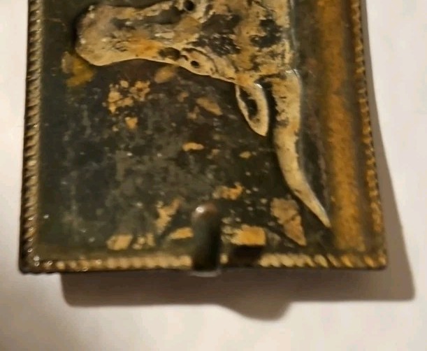 COPPER TONE BULL STEER HEAD BELT BUCKLE WESTERN VINTAGE