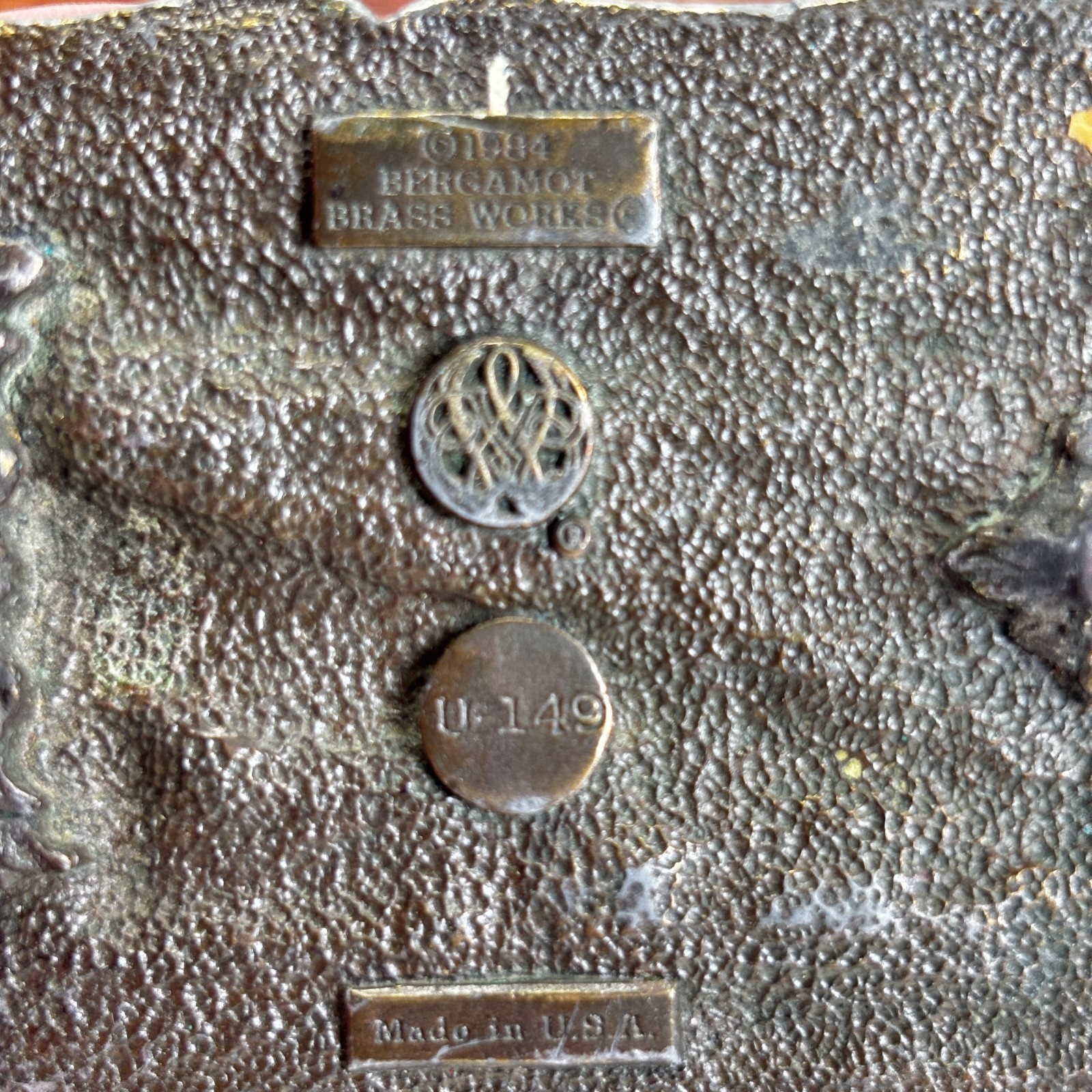 Bergamot Brass Works U-149 Steam Train 5473 Belt Buckle USA Vintage 1984 READ