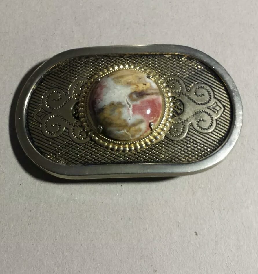 Tiger Eye Marble Belt Buckle
