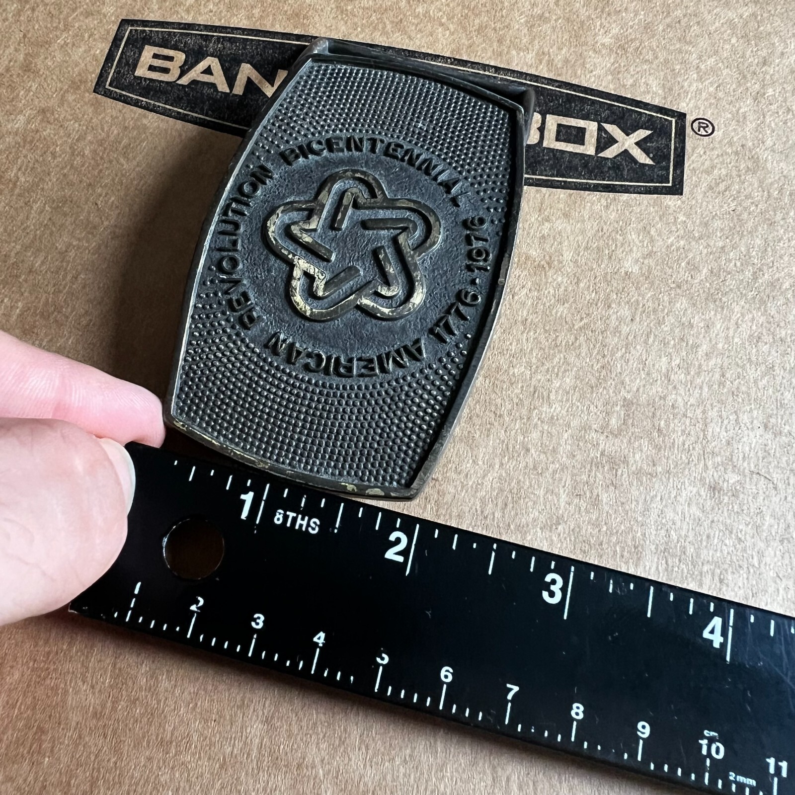 Vintage 1976 American Revolution Bicentennial Belt Buckle
