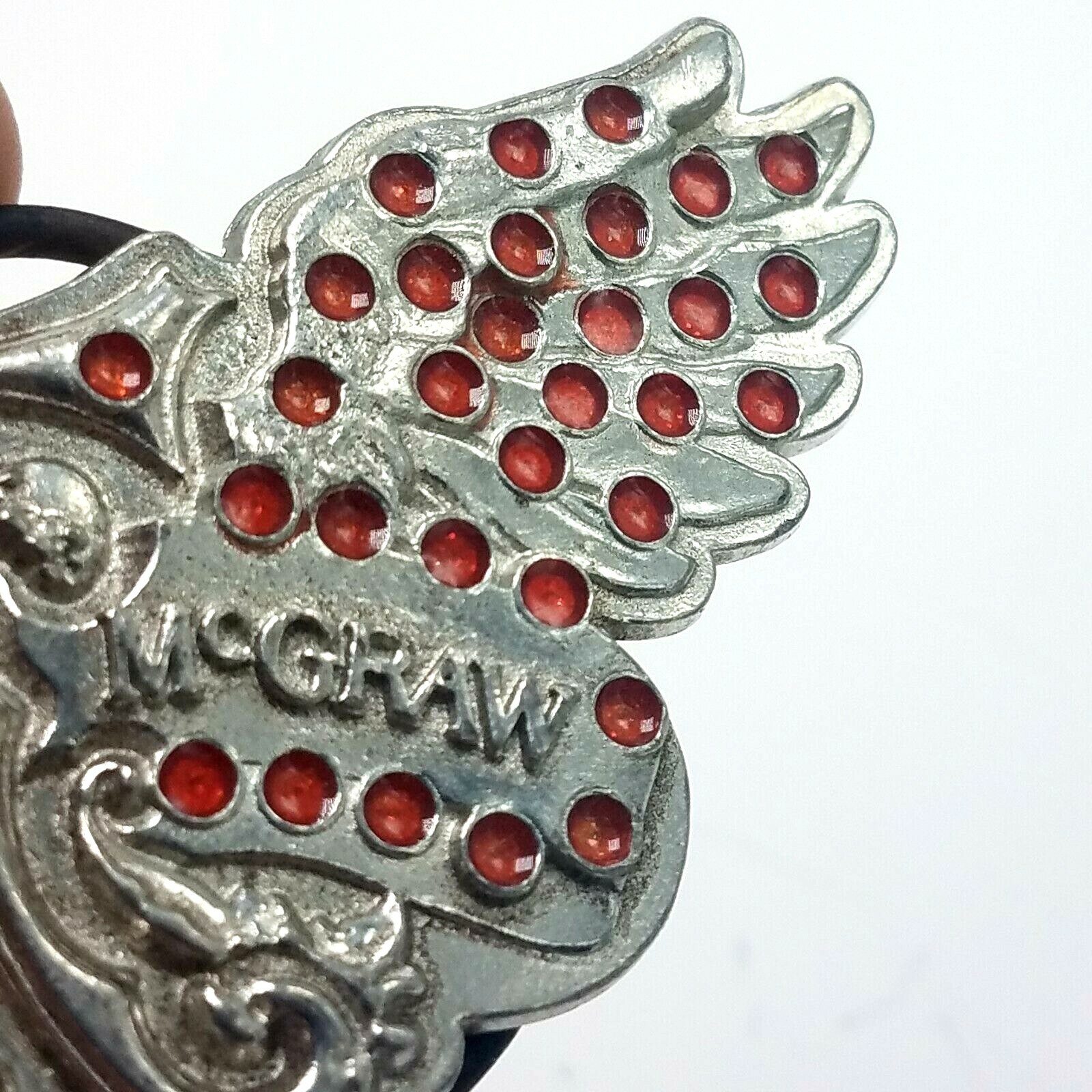 Tim Mcgraw Wings Silver Metal Belt Buckle TM Initial Wings