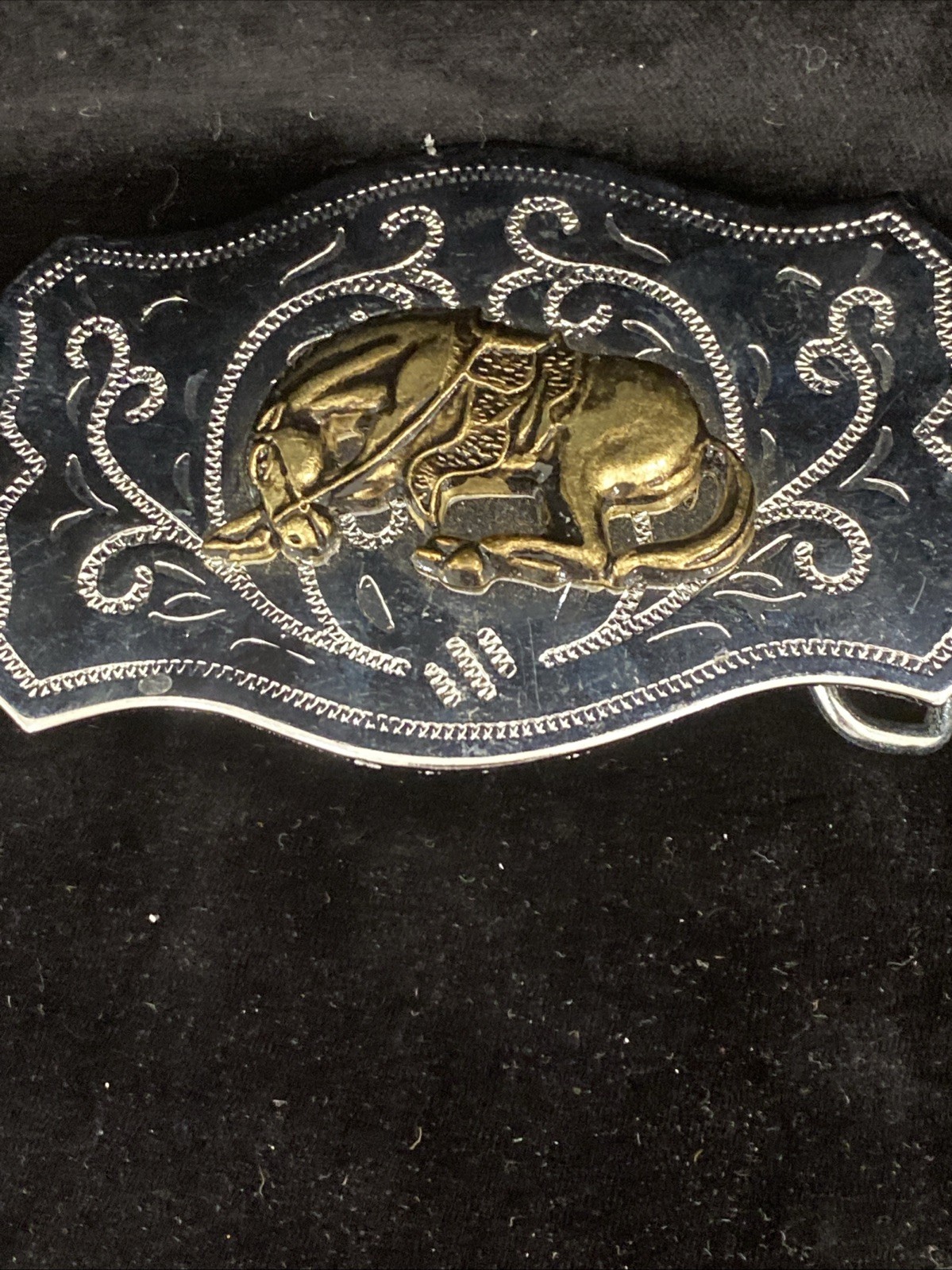 Vintage Western Cowboy Rodeo Horse Belt Buckle – Made in Hong Kong Unbranded