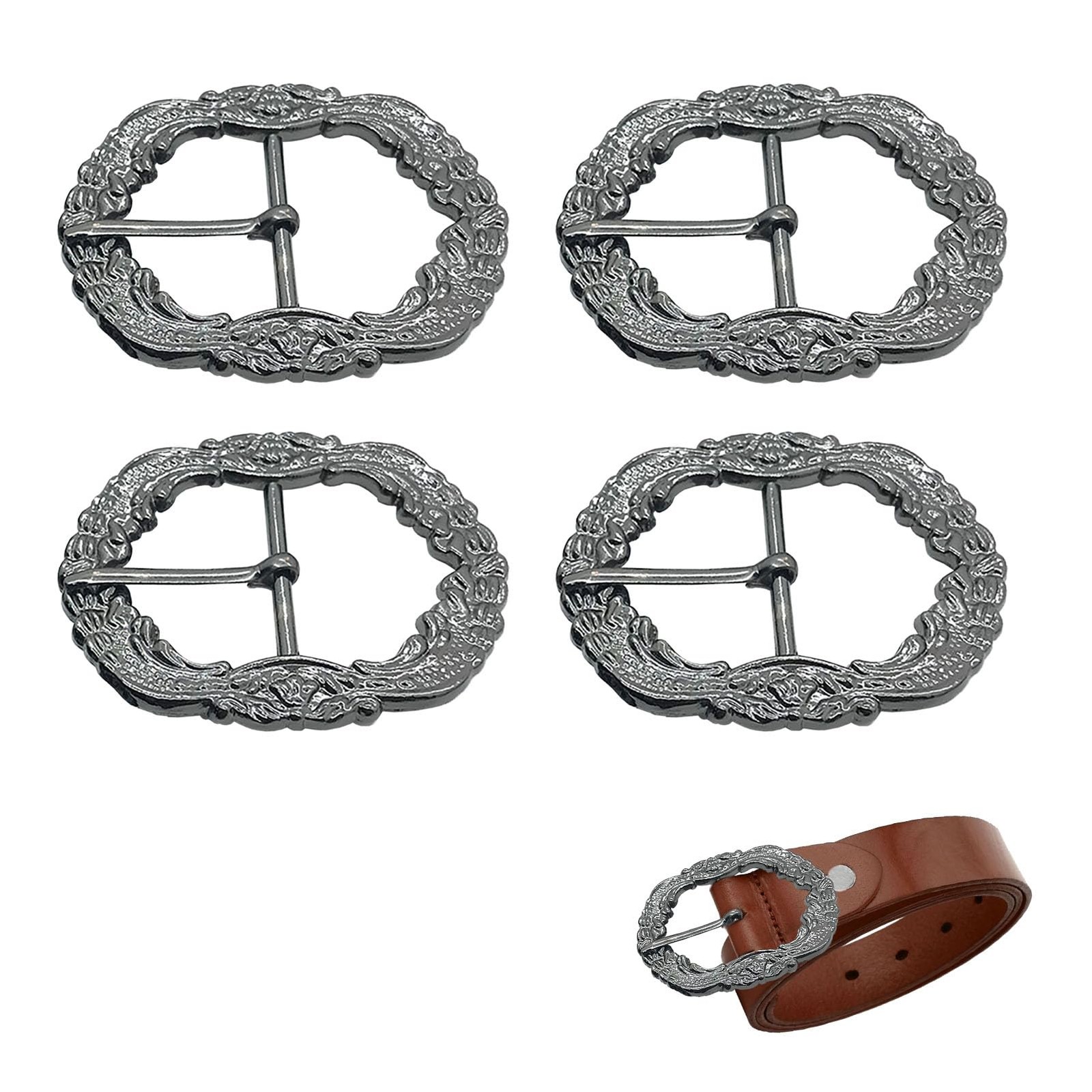 Lot of 4 Belt Buckle Men, Buckles for Men, Metal Belt Buckles f…