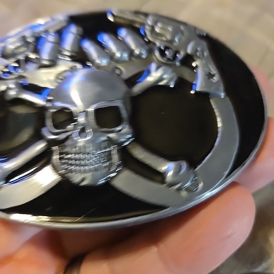 SKULL GUNS BULLETS HANDCUFFS Metal Belt Buckle