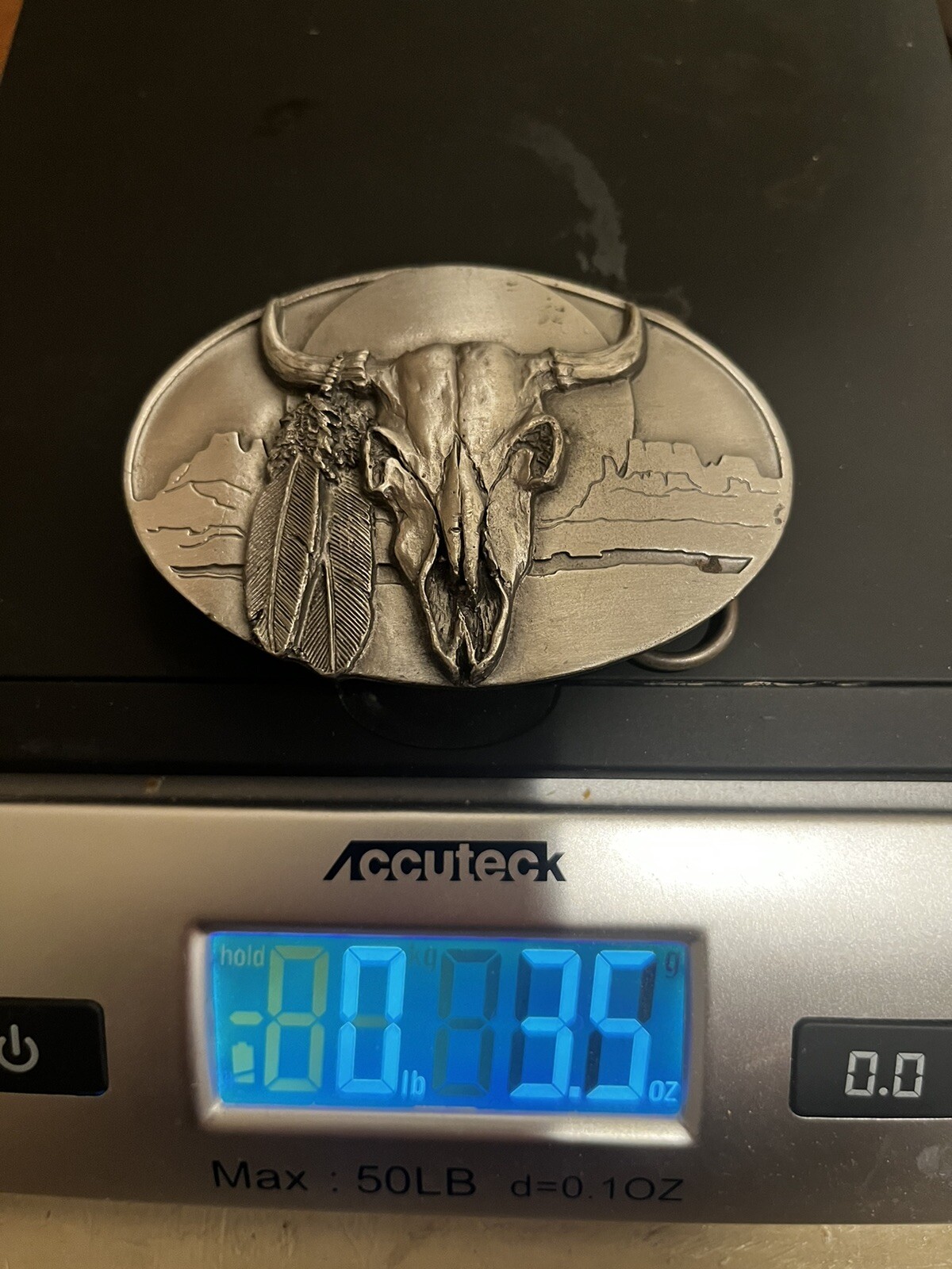 Vintage 1989 Arroyo Grande Buckle Longhorn Belt Buckle AG30 Made in USA