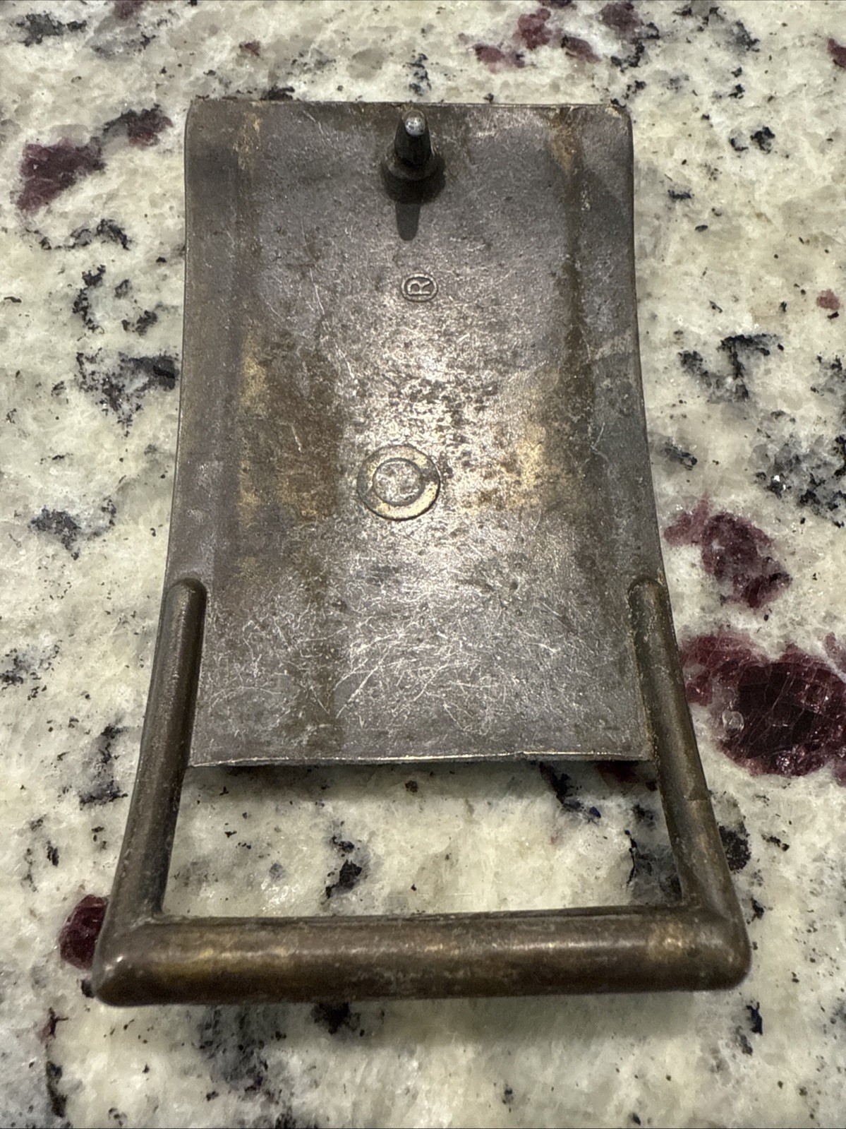 Vintage Levi Strauss & Co Belt Buckle Original Riveted Clothing Gunmetal USA.