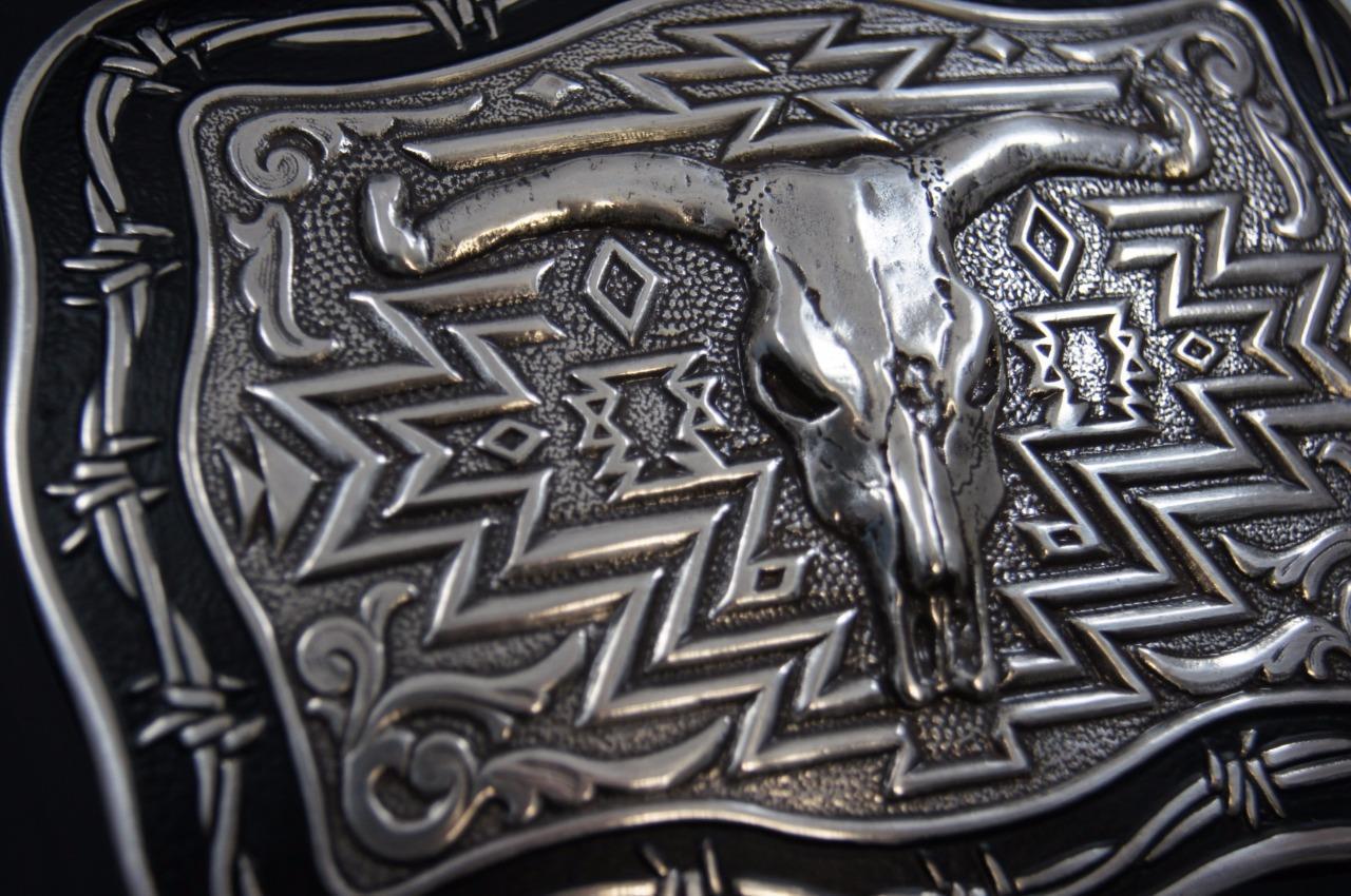 Crumrine Western LONGHORN bull Skull Belt Buckle 38026