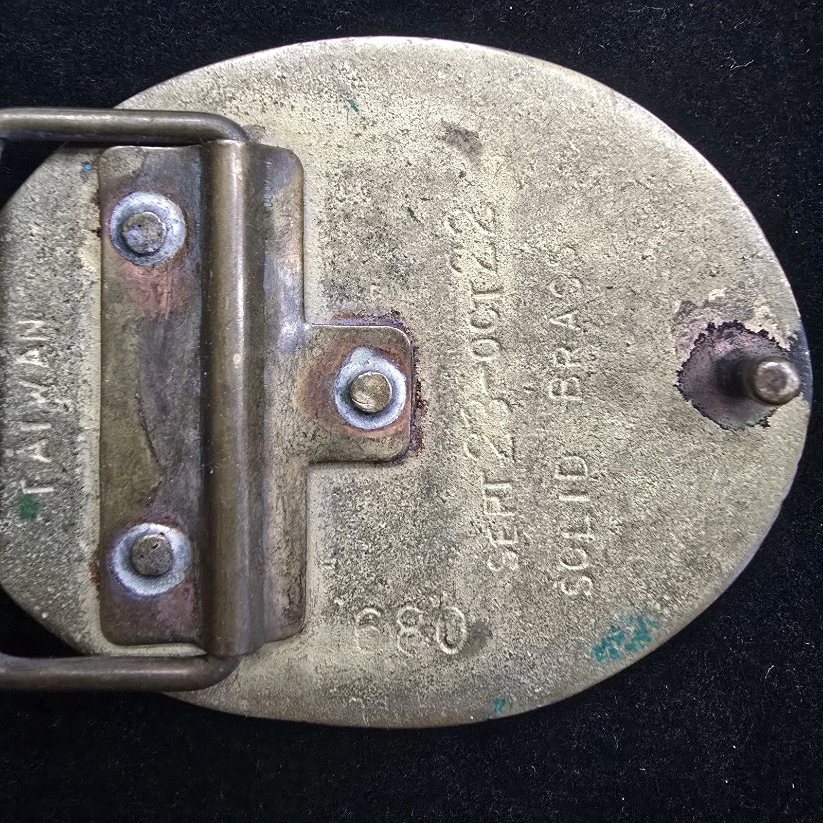 Vintage Libra Brass Belt Buckle Scales Horoscope Astrological Zodiac Sign