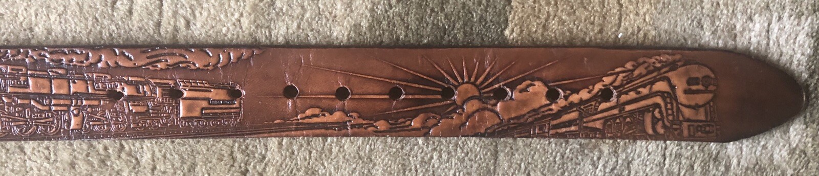 vintage Railroad Buckle and Belt (Siskiyou Buckle Co)