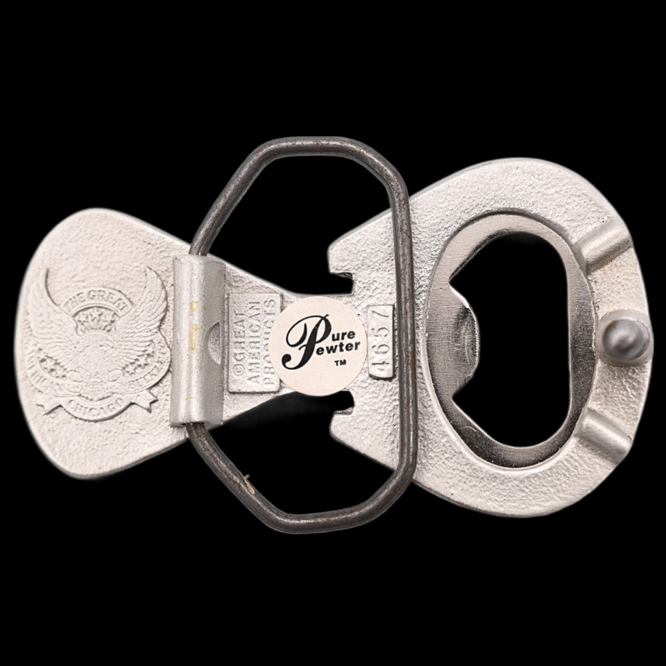 Pop Tab Beer Tab Bottle Opener (Shiny) Belt Buckle (New Old Stock)