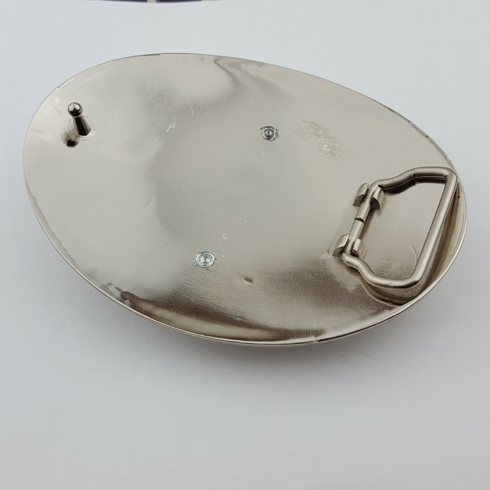 Auction for Big Alien Skull Silver Oval Buckle
