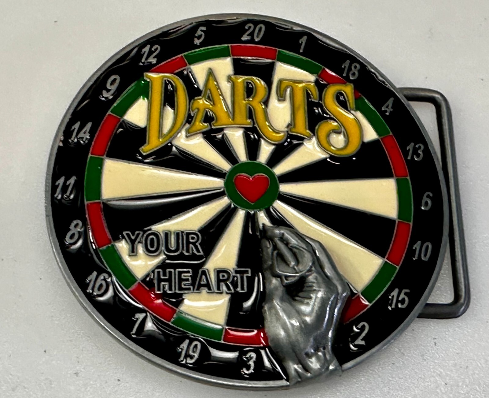 Throwing Darts – Your Heart Dart Game Love Board Sports Bar Novelty Belt Buckle