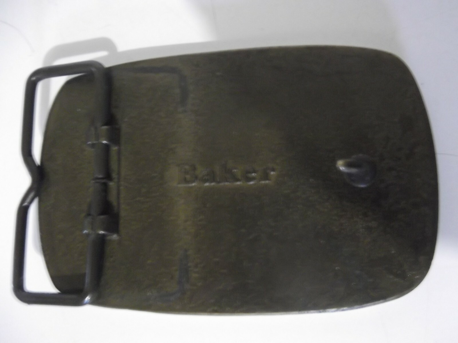 Goss Colorliner Printing Press Brass Belt Buckle by Baker Gold Tone
