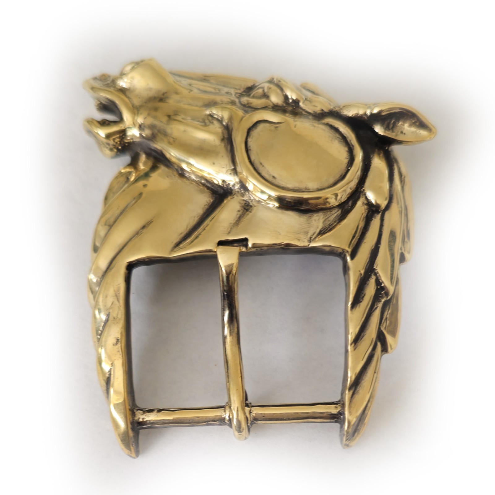 Horse Head Brass Belt Buckle