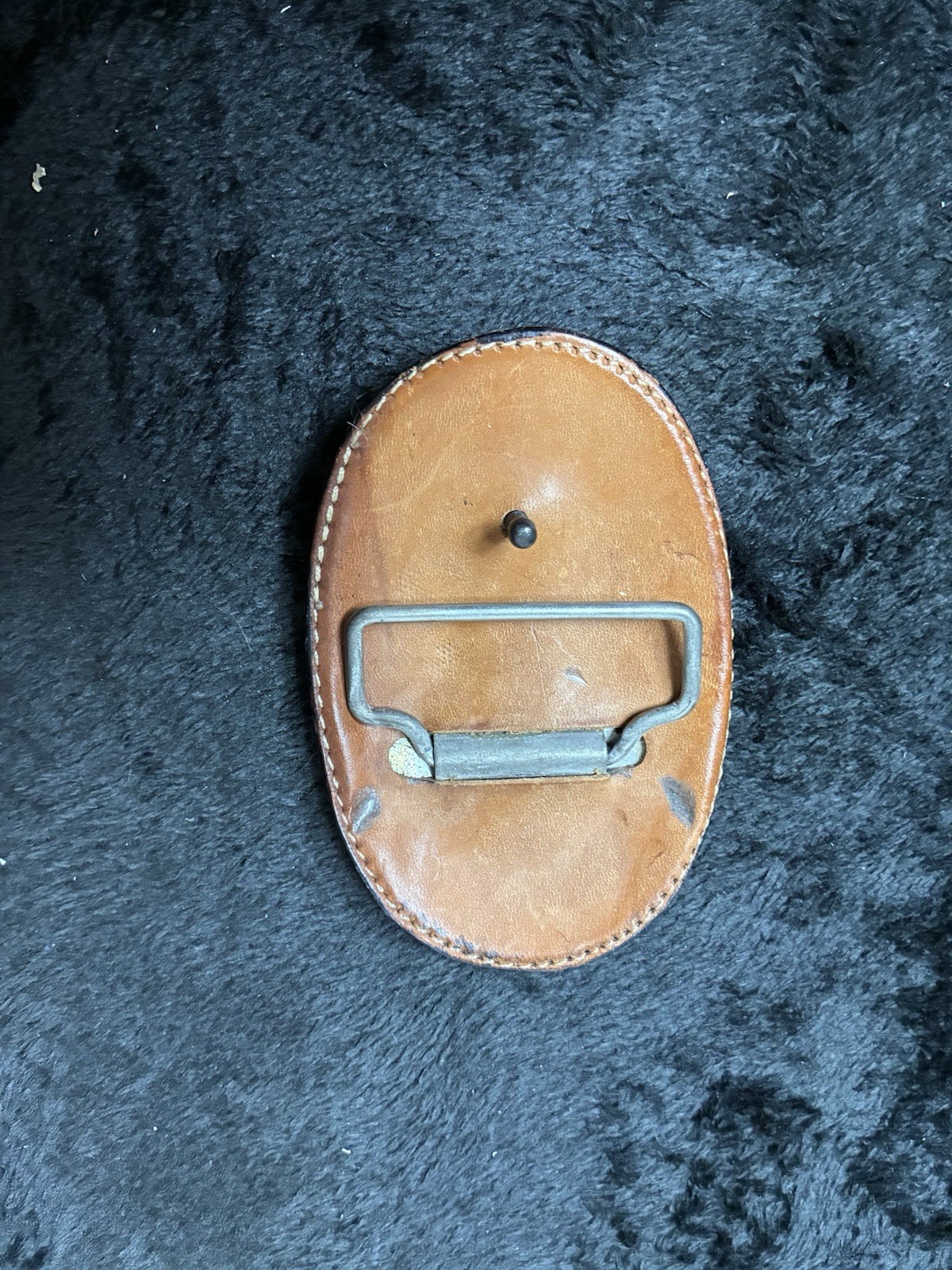 Belt buckle Arango Leather Mexico Black Leather. 3 1/2&Prime; X 2 1/2&Prime;