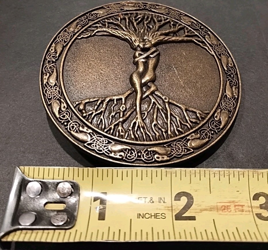 Motorcycle Belt Buckle Tree Of Life Marriage USA Christian Metal Collector