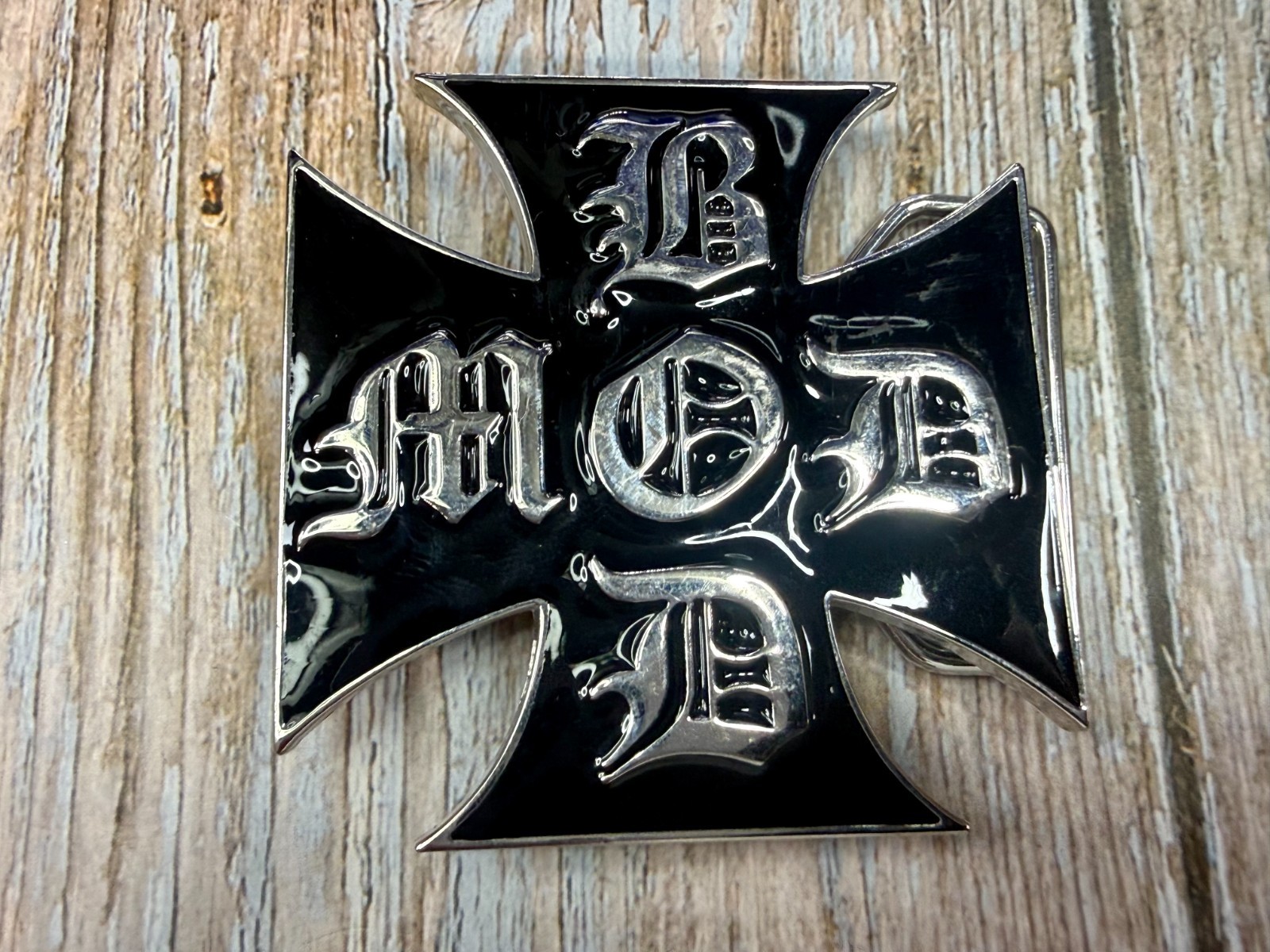 BOD MOD Maltese Iron Cross Religious Gothic Punk Vibe Belt Buckle