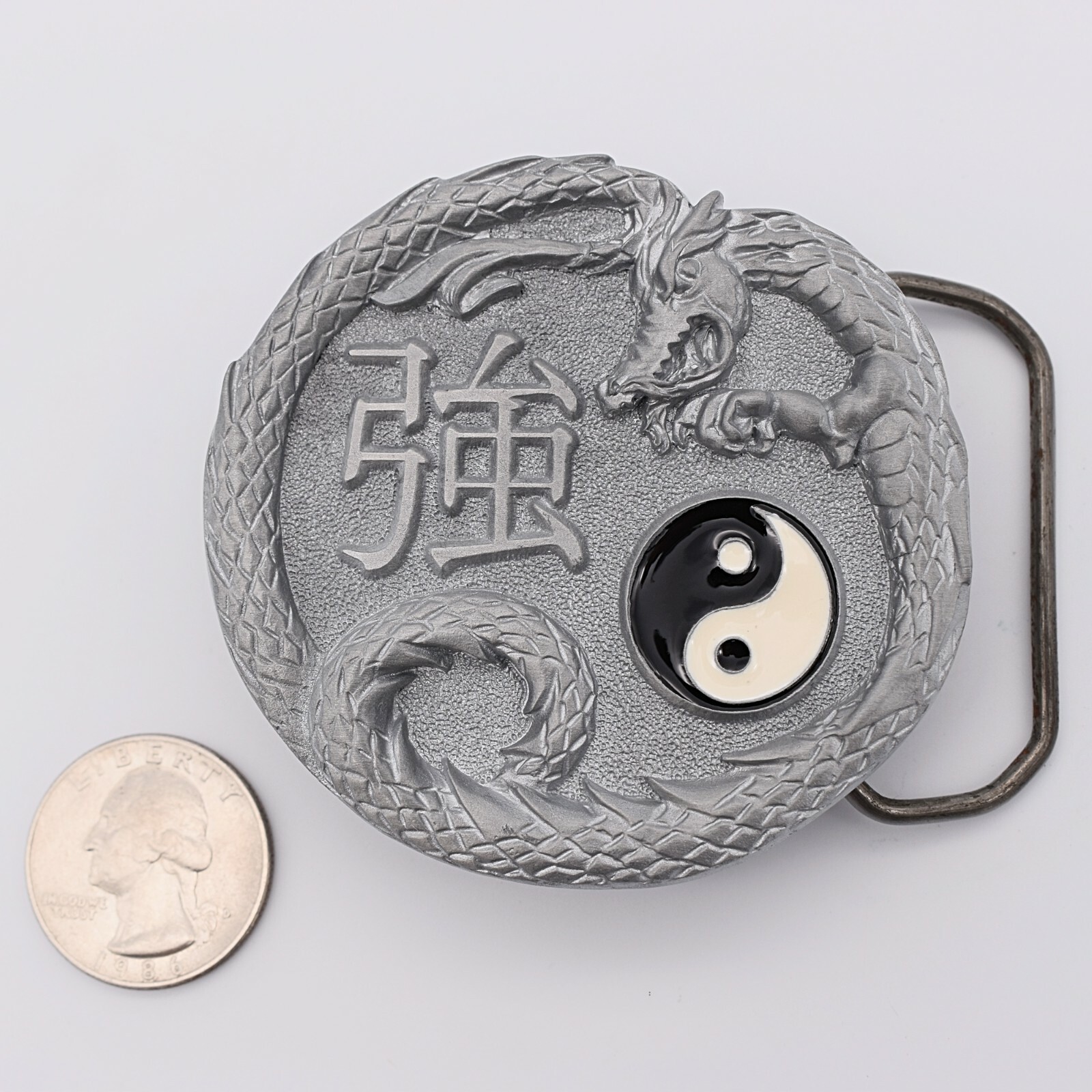 Asian Dragon Yin Yang Symbol Novelty Gift Belt Buckle (New)