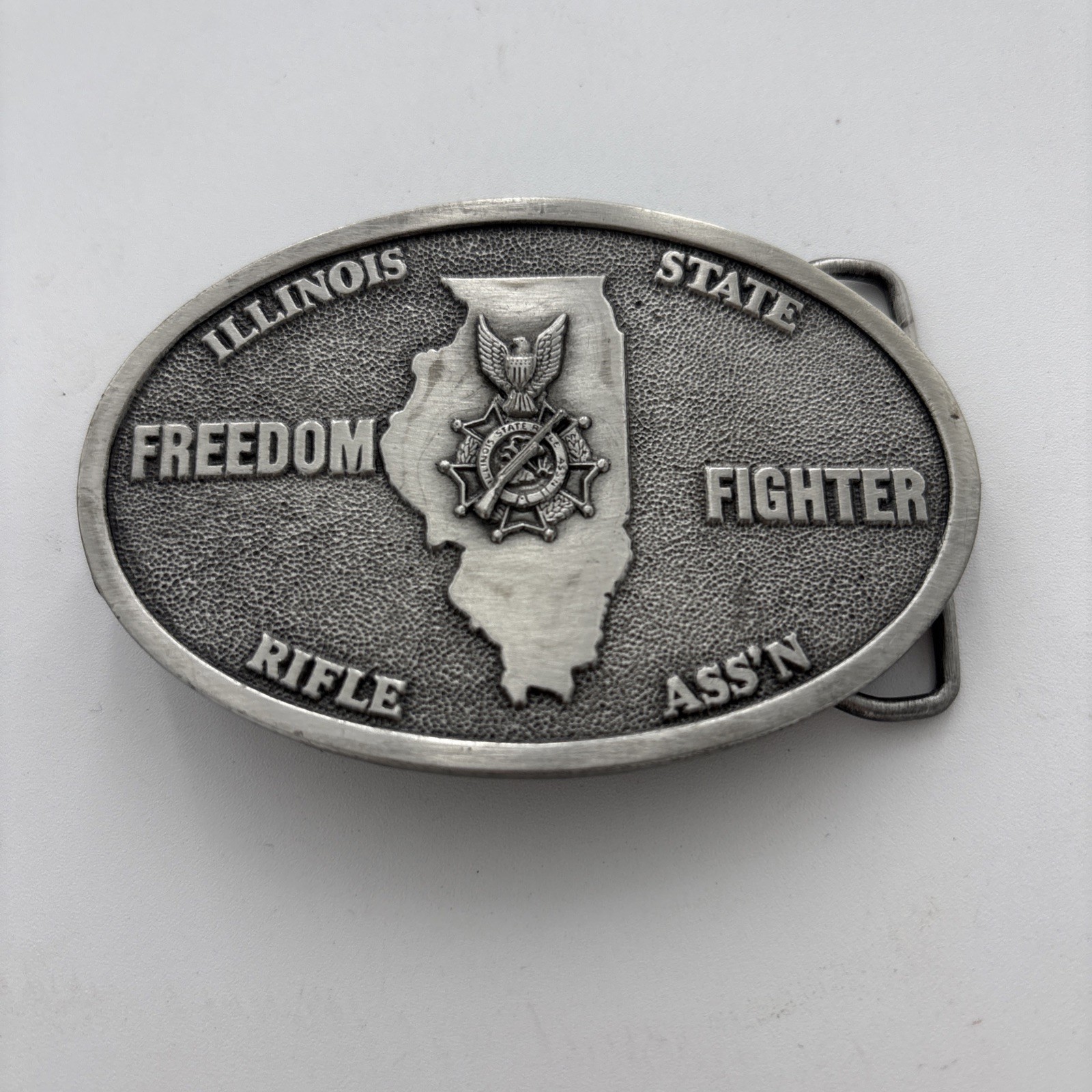 Replica Buckles Illinois State Rifle Association Freedom Fighters Belt Buckle