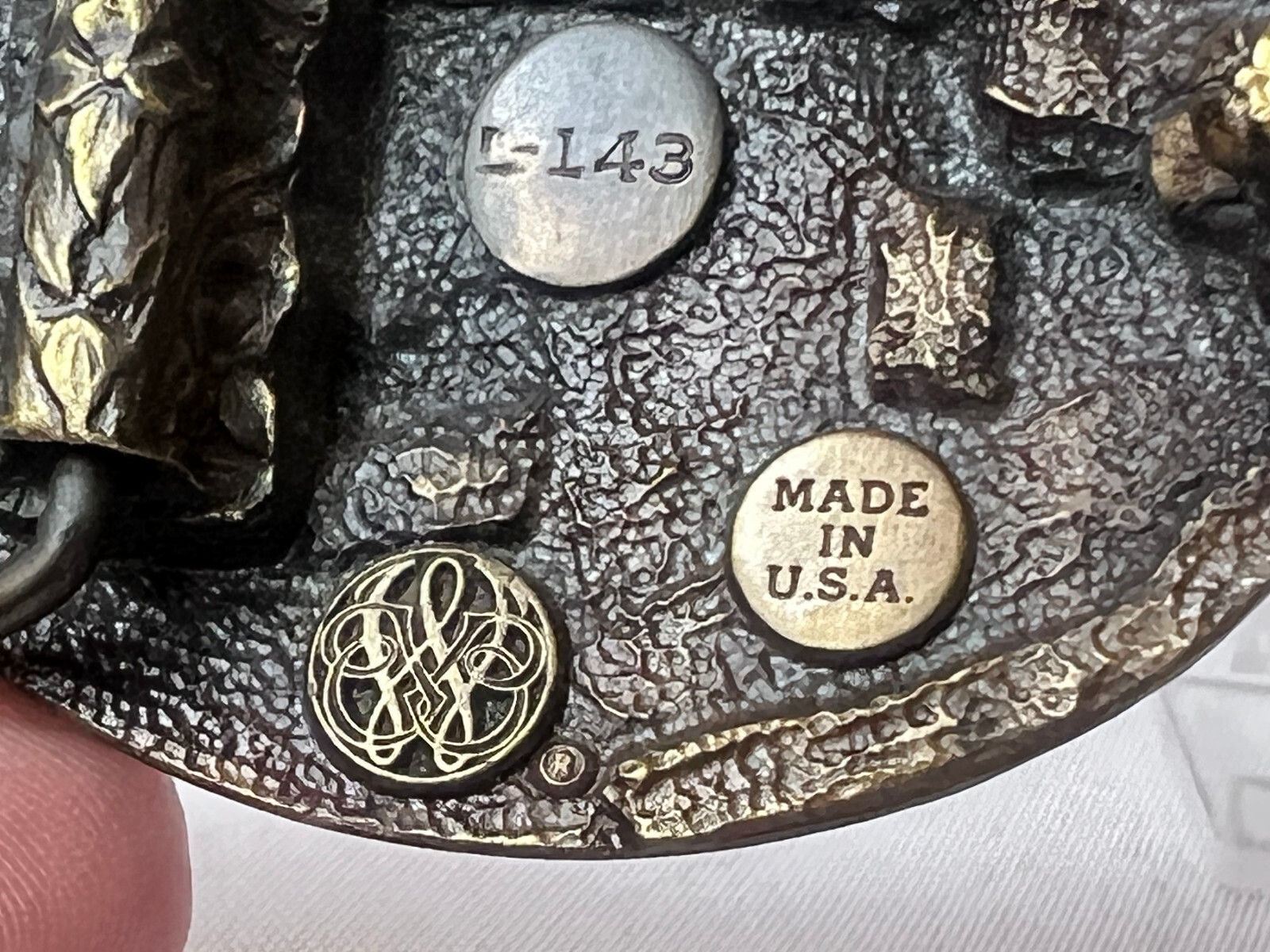 1984 Belt Buckle Bergamot Brass Works Train Steam Locomotive L-143 Rail Road
