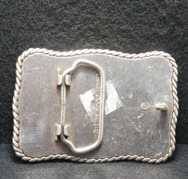 WG13171 *NOS* COOL VINTAGE 2005 *PINK GEM FLEUR-DE-LIS* ARMED FORCES BELT BUCKLE