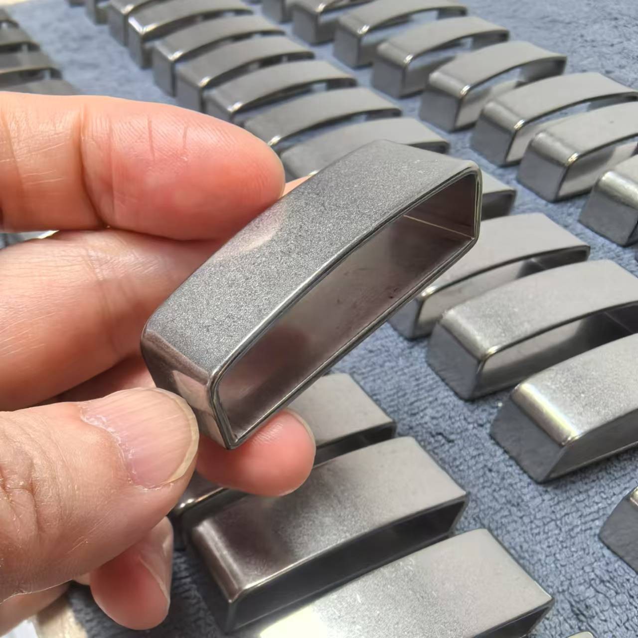 Titanium Belt Loop Belt Buckle Belt Fastener Brushed Titanium Belt Accessories