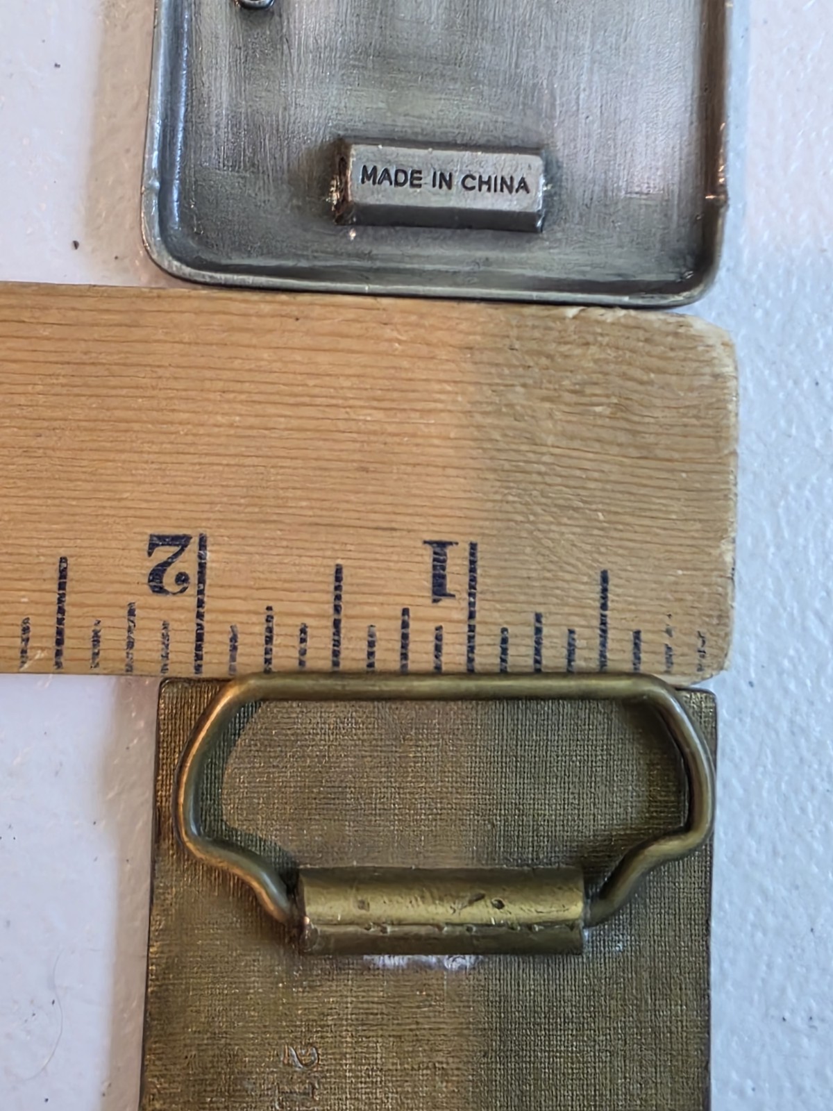 Lot of 2 Jack Daniel&rsquo;s Belt Buckles Lynchburg TN Distillery 1994 & 2006 JD Brass