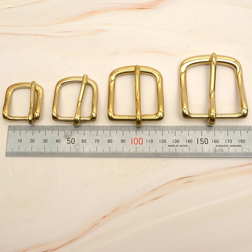 Leather Craft Soild Brass Half Buckle single bar buckle making a belt, strap