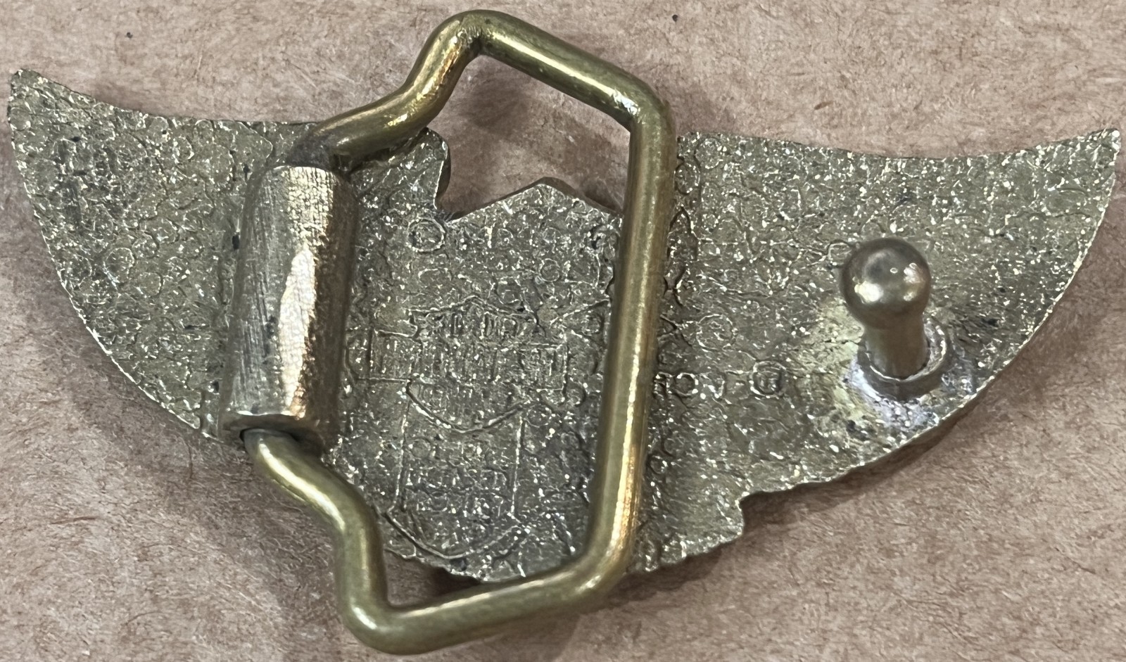Vintage Harley Davidson Motorcycles Mini Belt Buckle Logo & Wings 1990s 2 3/8&Prime; W