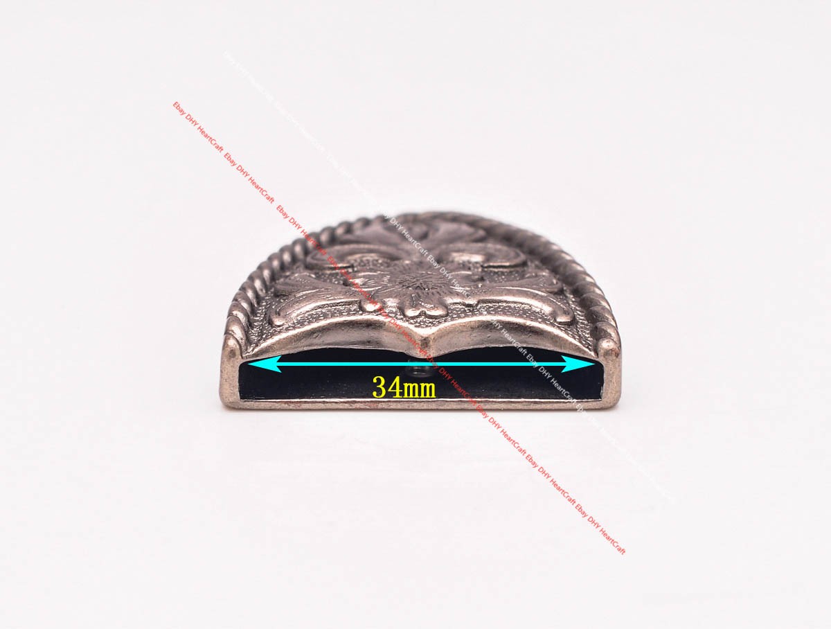 38mm Western Antique Silver Cowboy Flower Leather Belt Buckle 3 Piece Set Men