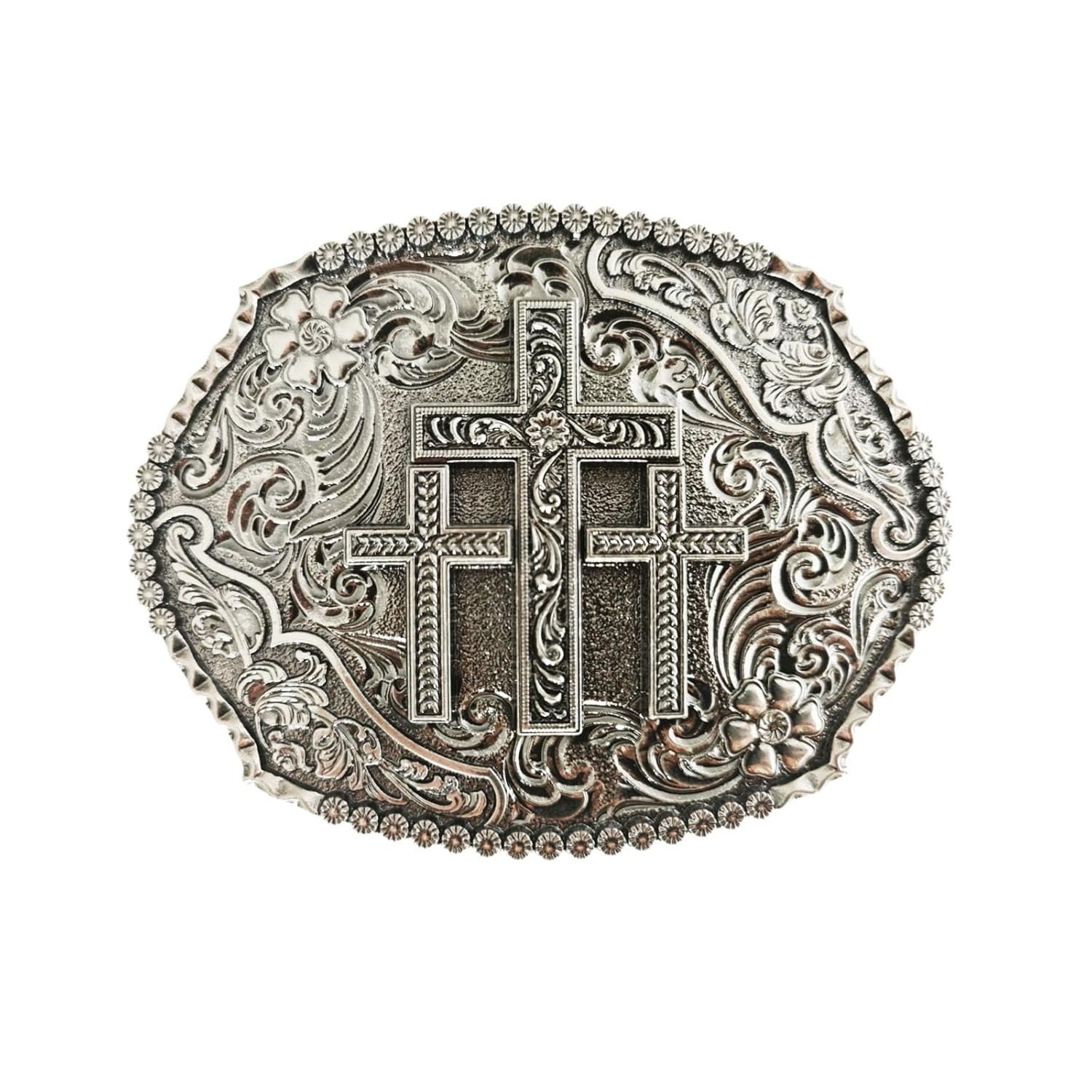 Three Crosses Belt Buckle