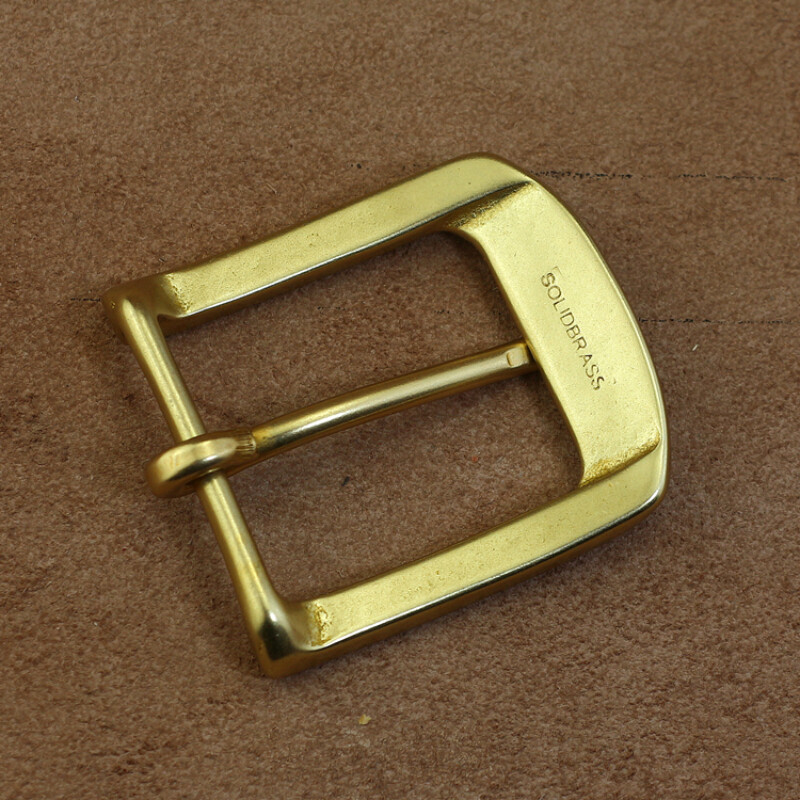1.5&Prime; (38mm) Heavy Duty Brass Belt Buckle Single Tooth Square Gold Replacement